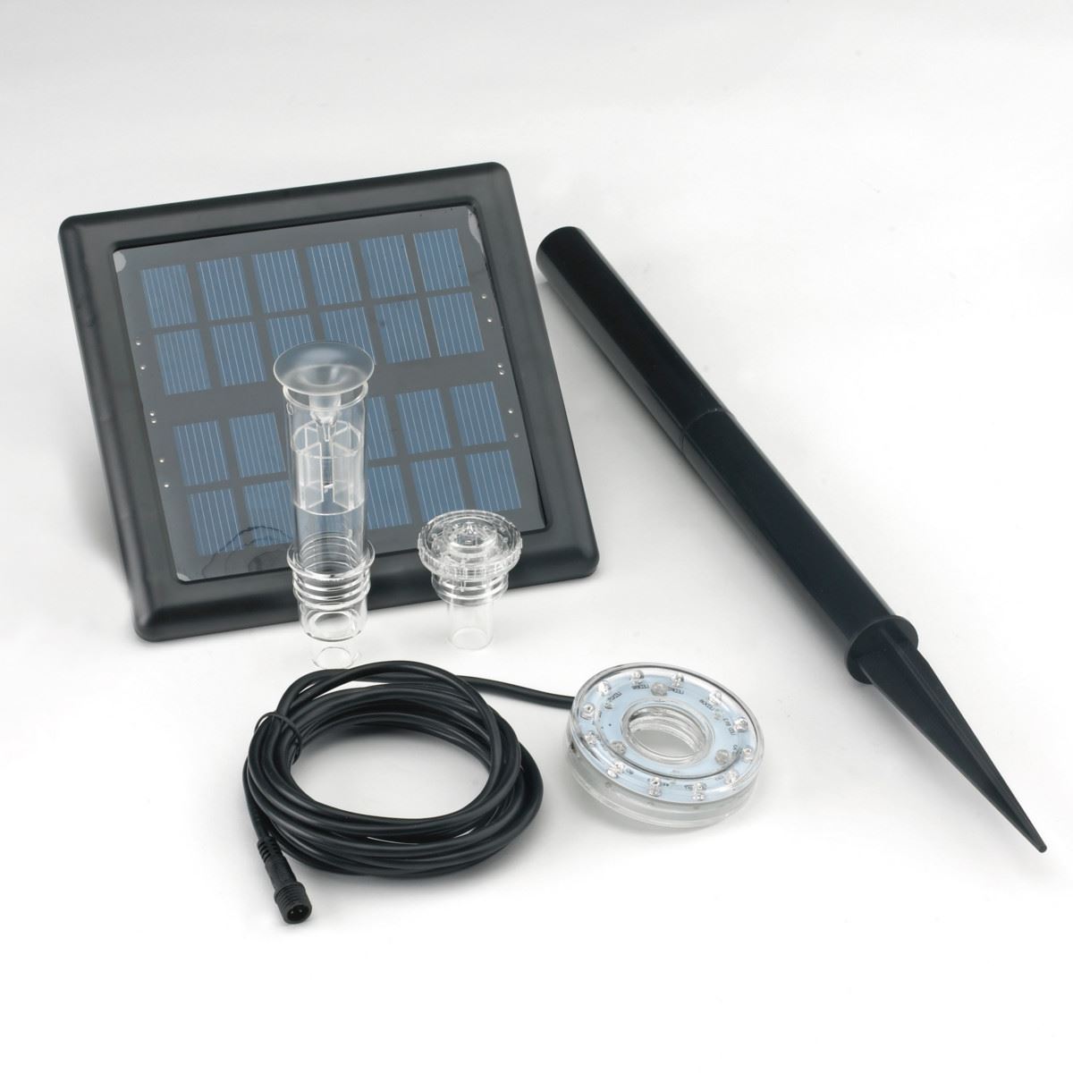 BERMUDA TWILIGHT CLEAR SOLAR LED JET SET COLOUR CHANGE POND PUMPS FOUNTAIN LIGHT