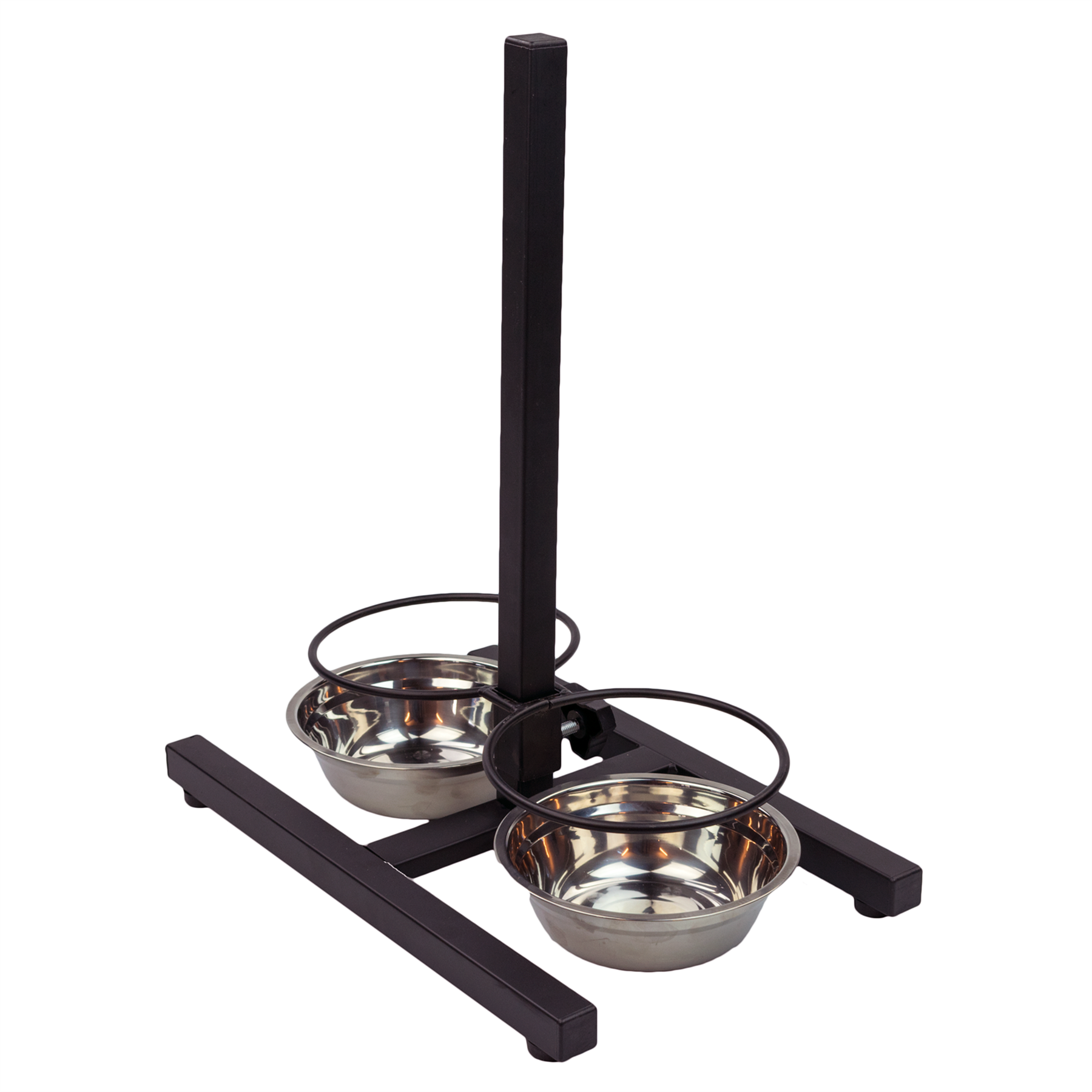 RAISED ADJUSTABLE DOG FEEDING STAND WITH 2 STAINLESS STEEL PET BOWLS FOOD WATER - Picture 16 of 19