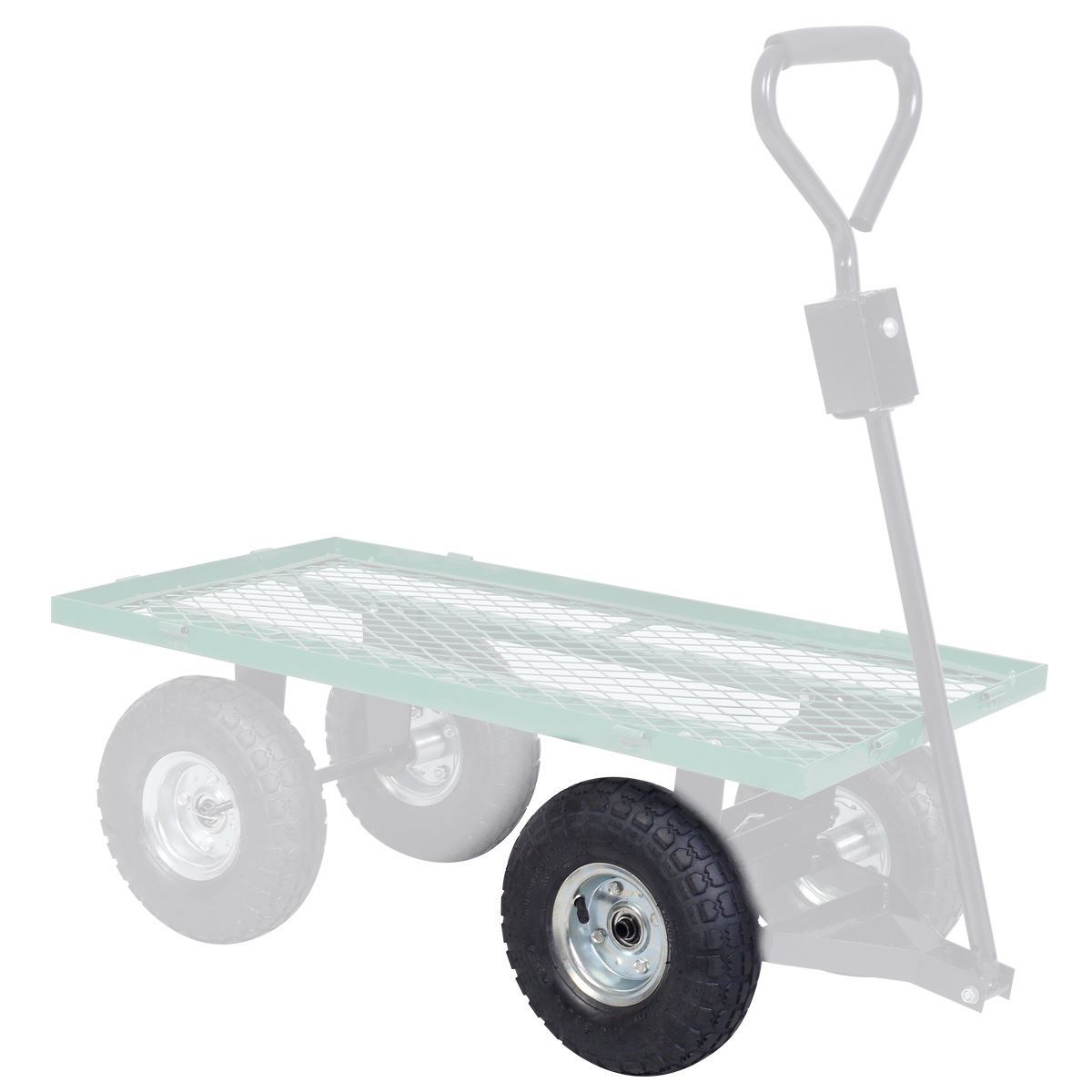10" WHEEL 4.10/3.504 WITH PNEUMATIC RUBBER TYRE FOR TROLLEY SACK