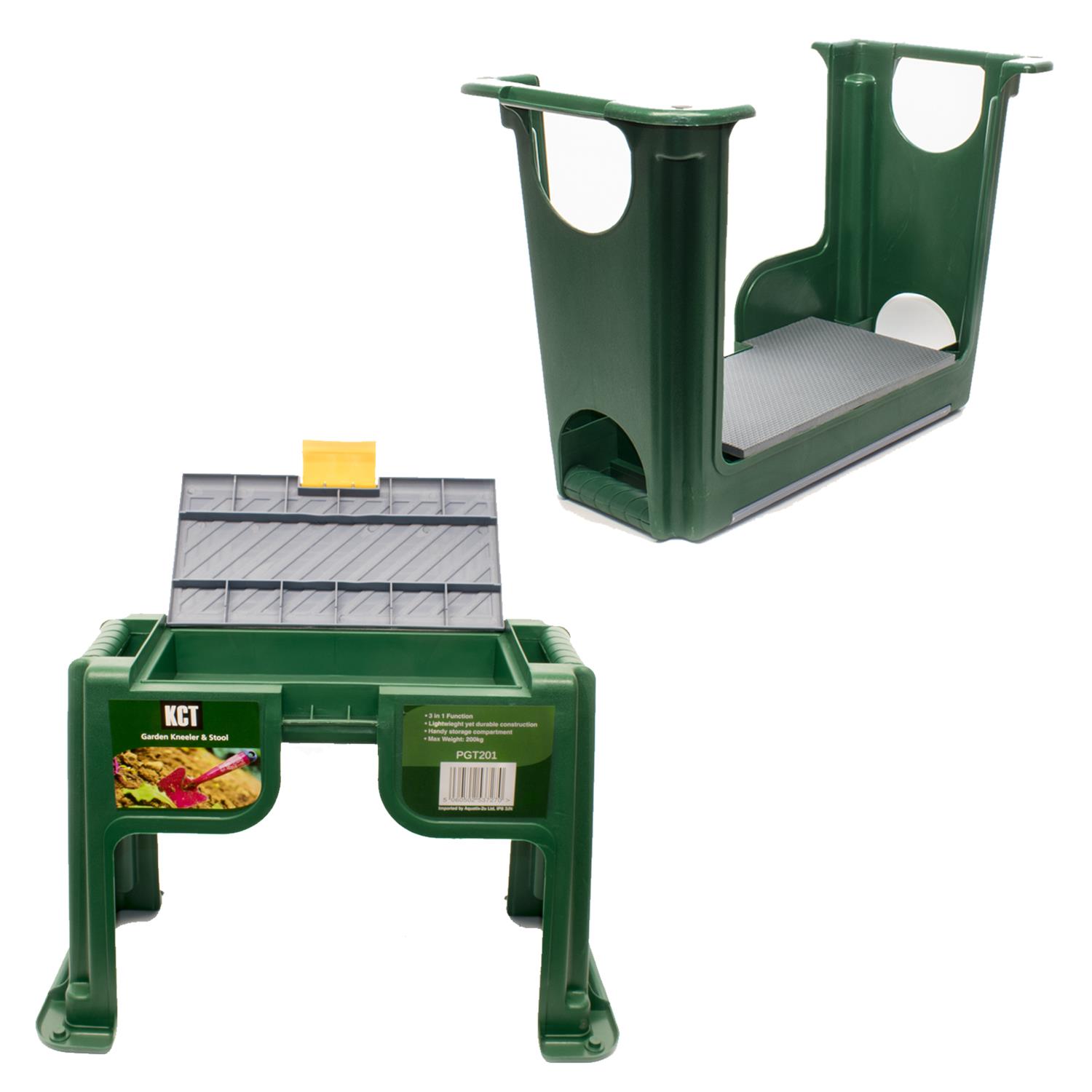 GARDEN KNEELER STOOL CHAIR 3 IN 1 PORTABLE TOOL STORAGE GARDENING