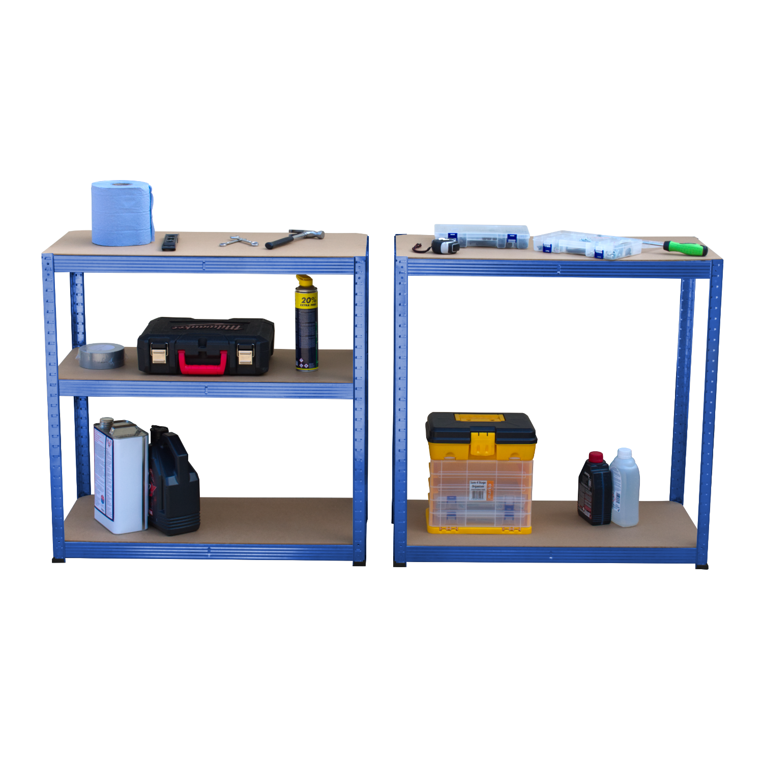 5 TIER BOLTLESS GARAGE SHELVING HEAVY DUTY METAL STORAGE SHELVES RACKING UNIT - Picture 26 of 27