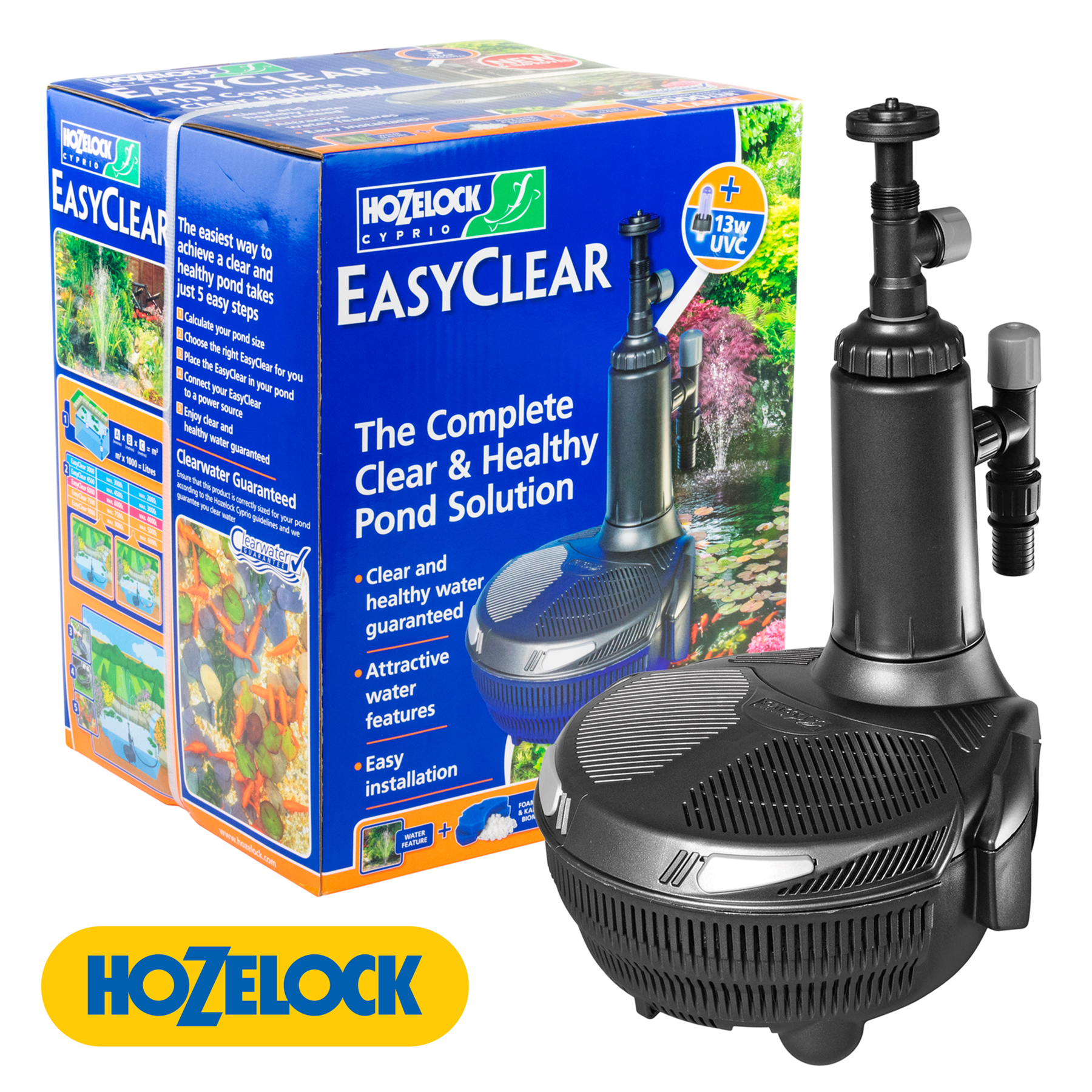 HOZELOCK EASYCLEAR SYSTEMS FISH POND ALL IN ONE FILTER PUMP WITH UV UVC FEATURE - Picture 31 of 31