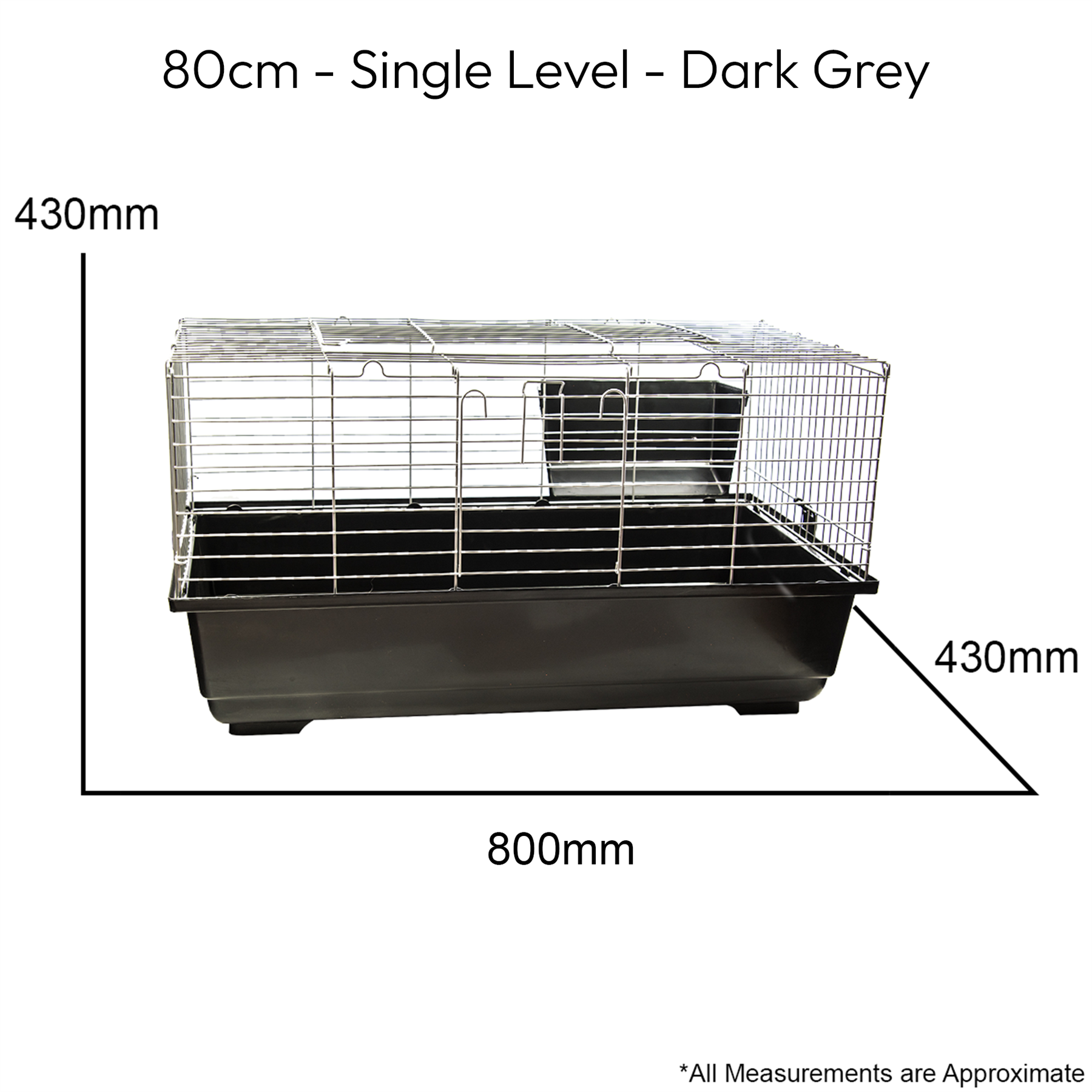 SINGLE LEVEL INDOOR RABBIT CAGE SMALL ANIMAL PET HOME RAT GUINEA PIG HUTCH HOUSE - Picture 25 of 39
