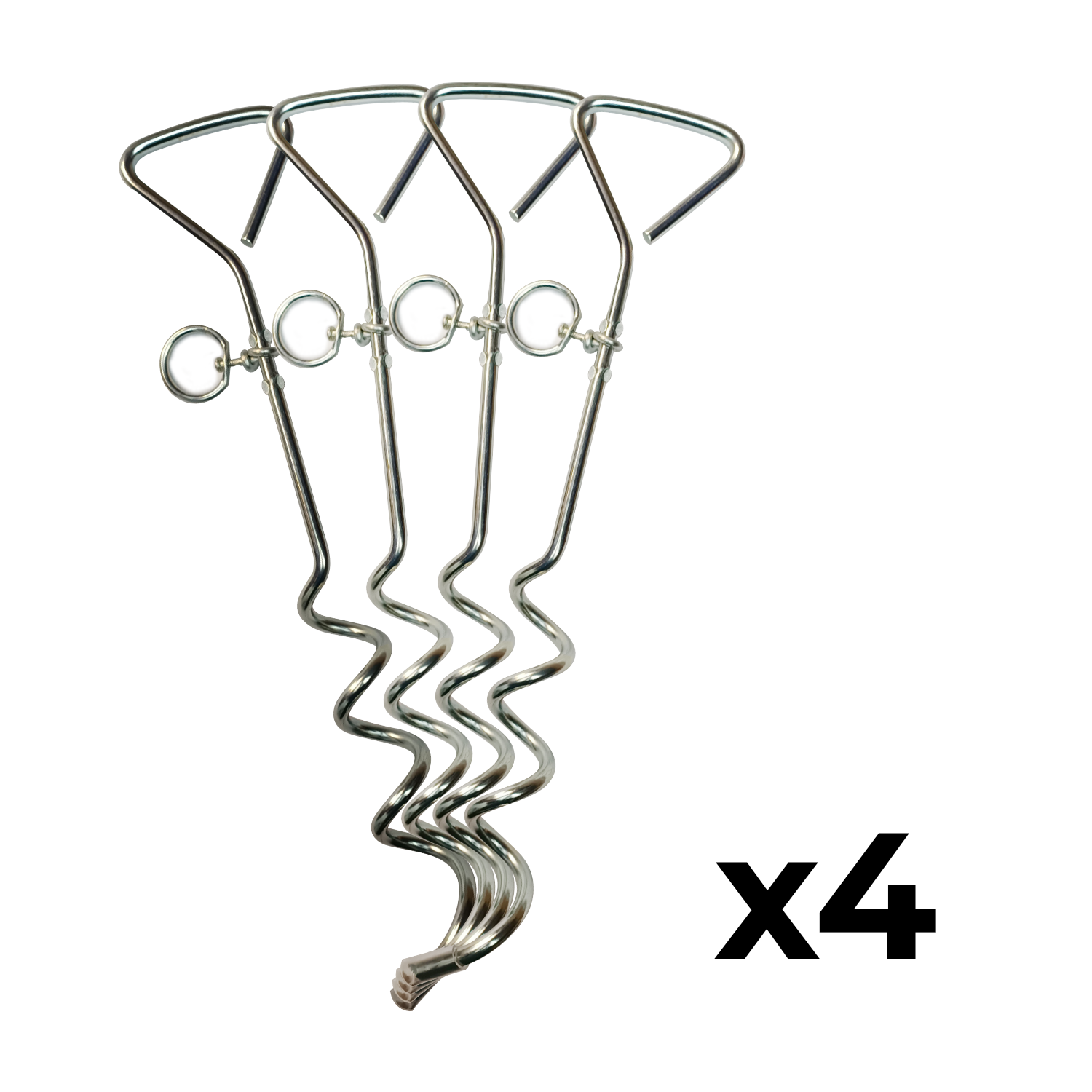 TENT PEG CAMPING GARDEN STAKE CORKSCREW DRILL SCREW U SHAPE GLOW IN THE