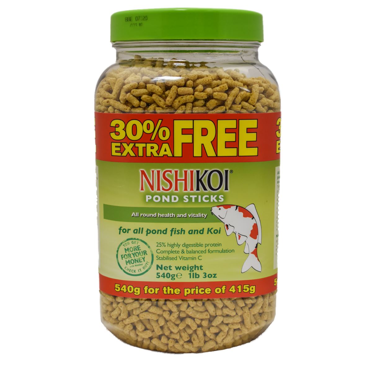205g 415g 800g 1575g NISHIKOI POND STICKS FLOATING KOI FISH FOOD GOLDFISH HEALTH - Picture 3 of 5