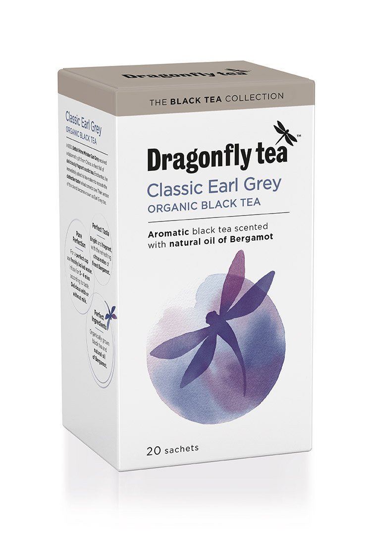 Dragonfly Classic earl grey tea bags Organic 4x20 bgs (5032558001203)