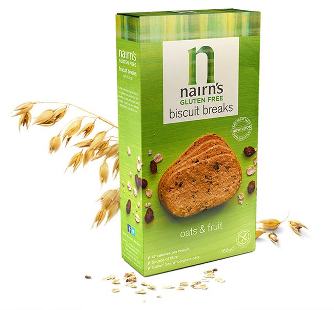 Nairns Gluten Free Oats and Fruit Biscuit Breaks 12 Biscuits