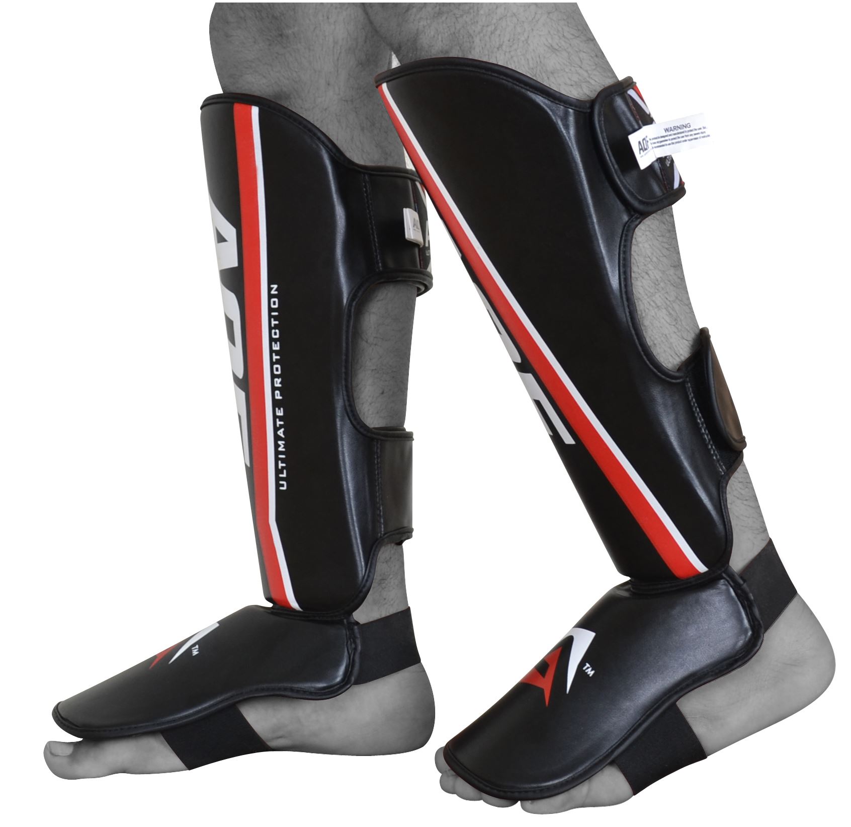 AQF MMA Shin Guards Instep Protective Leg Pads Muay Thai Gear