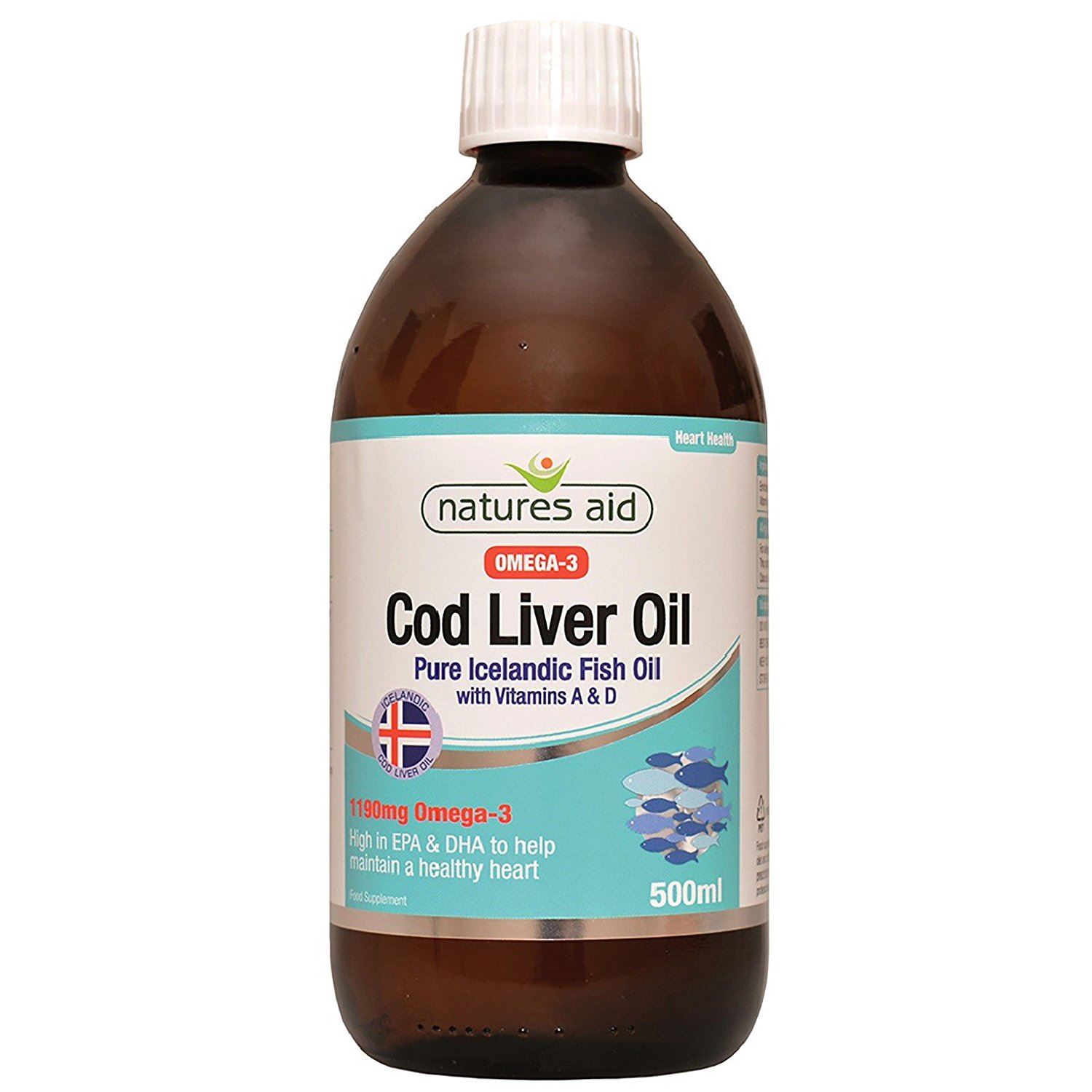 Natures Aid Cod Liver Oil Liquid (with Vitamin A & D)500ml