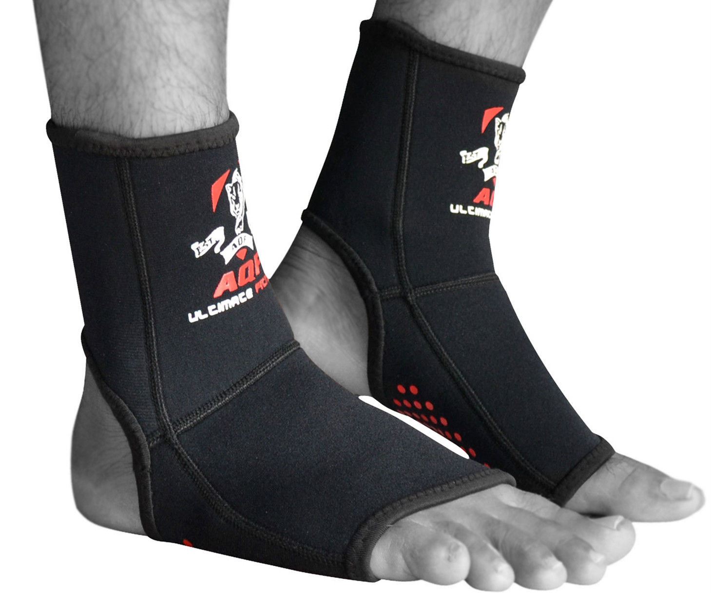 AQF Neoprene Ankle Brace Support Gel Pad Guard MMA Foot Muay Thai