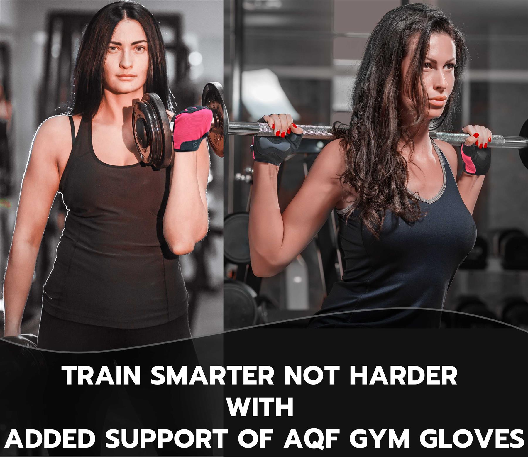 AQF Weight Lifting Gym Gloves Training Workout Fitness Gloves Padded Palm Grip - Picture 33 of 33