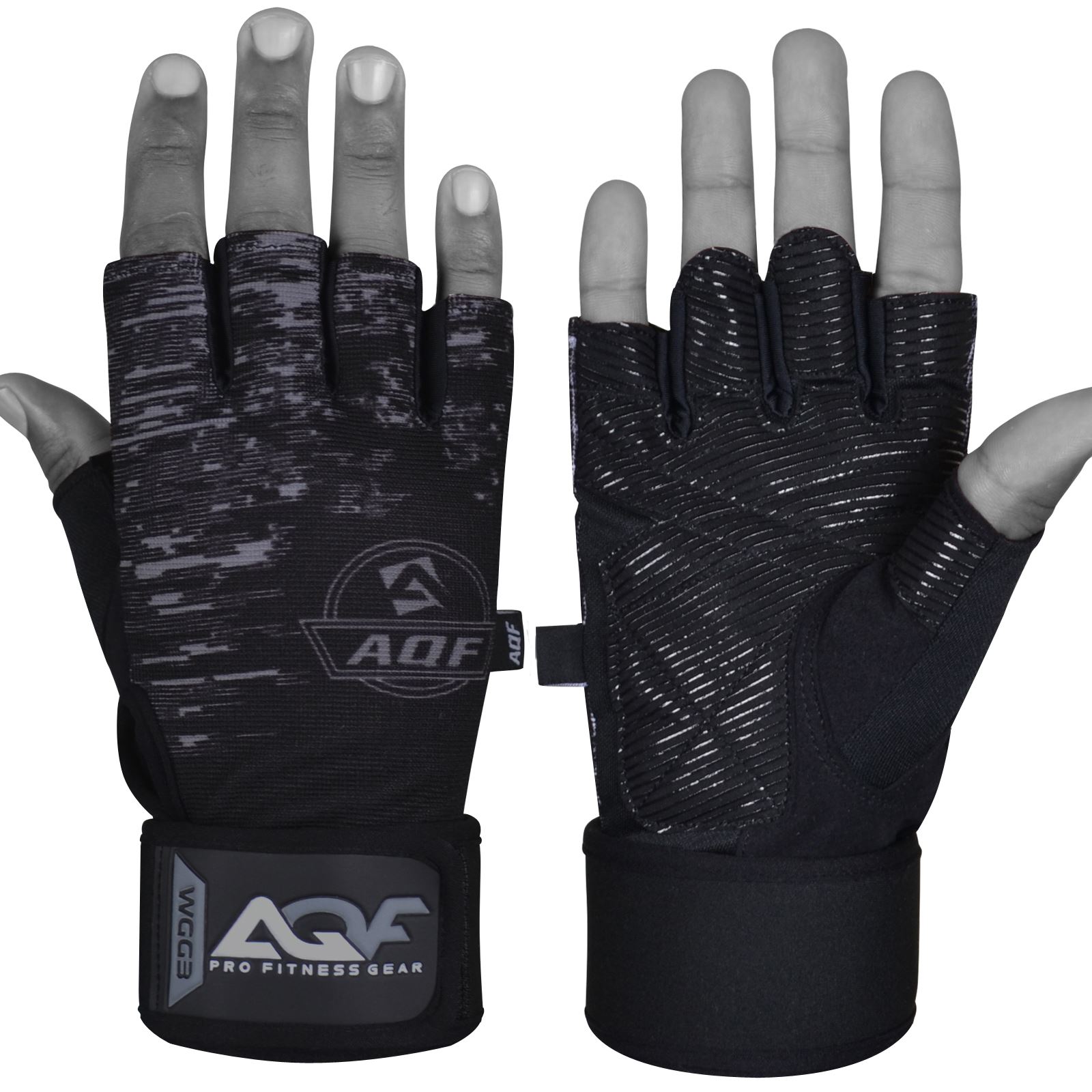 AQF Weight Lifting Gloves with 50cm Wrist Wraps Support Gym Gloves eBay