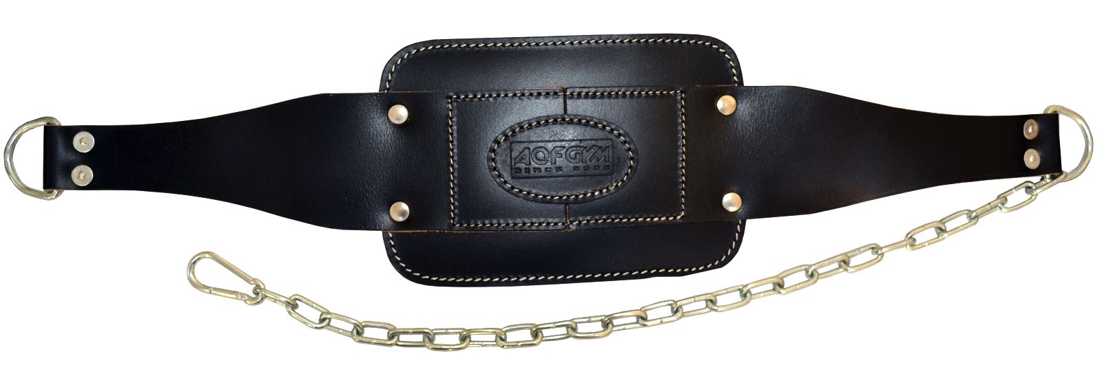 AQF Leather Dipping Belt Padded Weight Lifting Heavy Duty Abs with