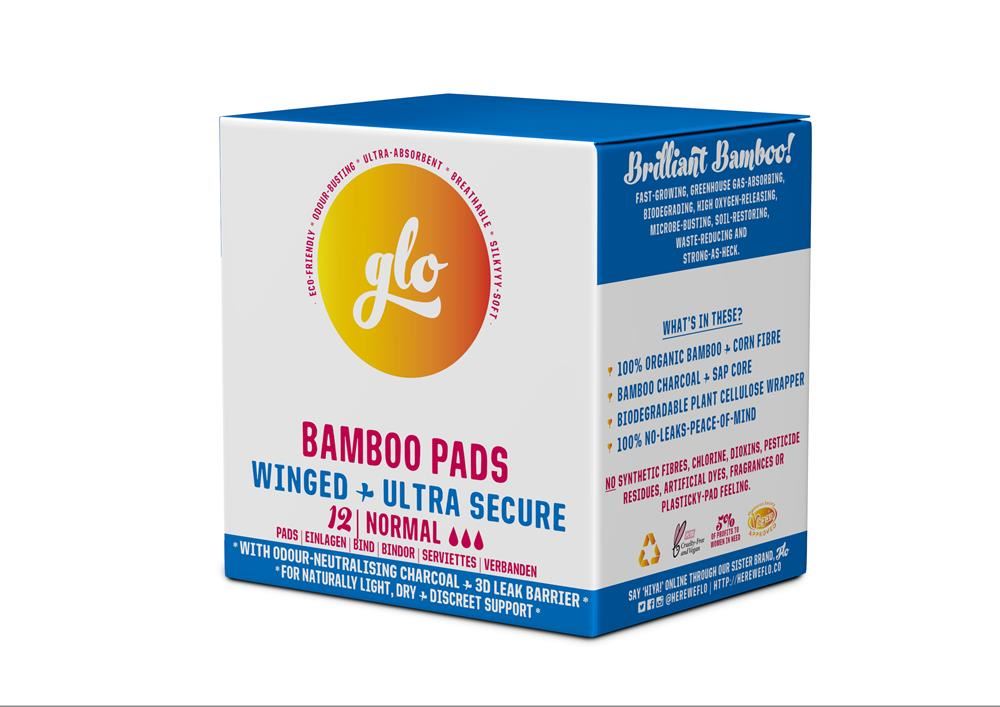 Here We Flo Bamboo pads for Sensitive Bladder/Incontinence 12pads (Pack