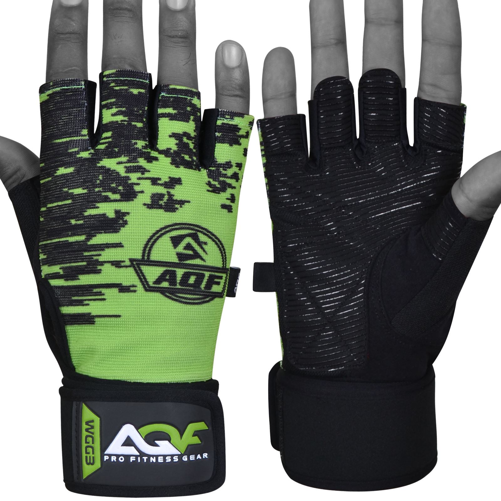 AQF Weight Lifting Gloves with 50cm Wrist Wraps Support Gym Gloves eBay