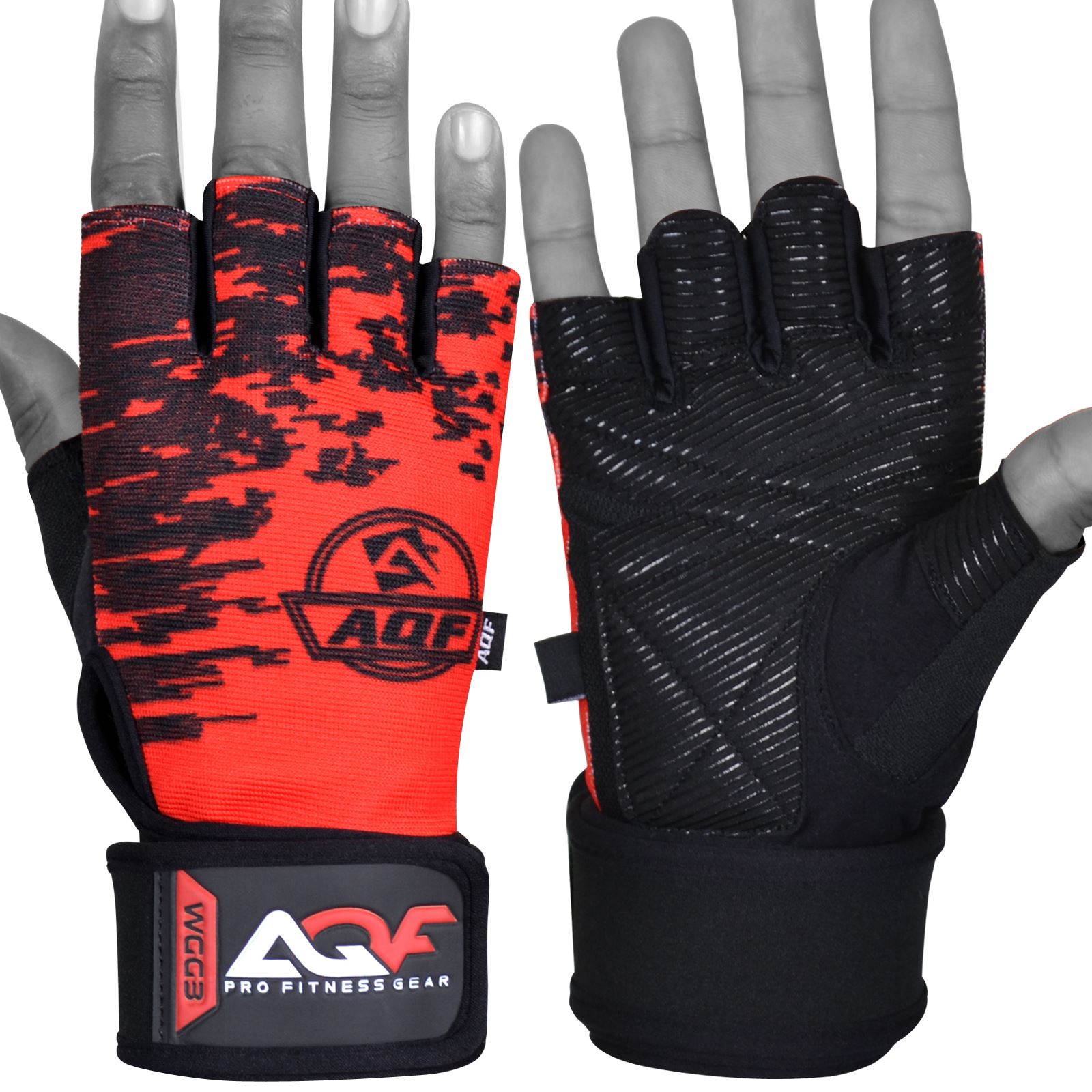 AQF Weight Lifting Gloves with 50cm Wrist Wraps Support Gym Gloves eBay