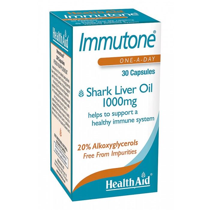 HealthAid Immutone Shark Liver Oil 1000mg 30 Capsules 5019781000128
