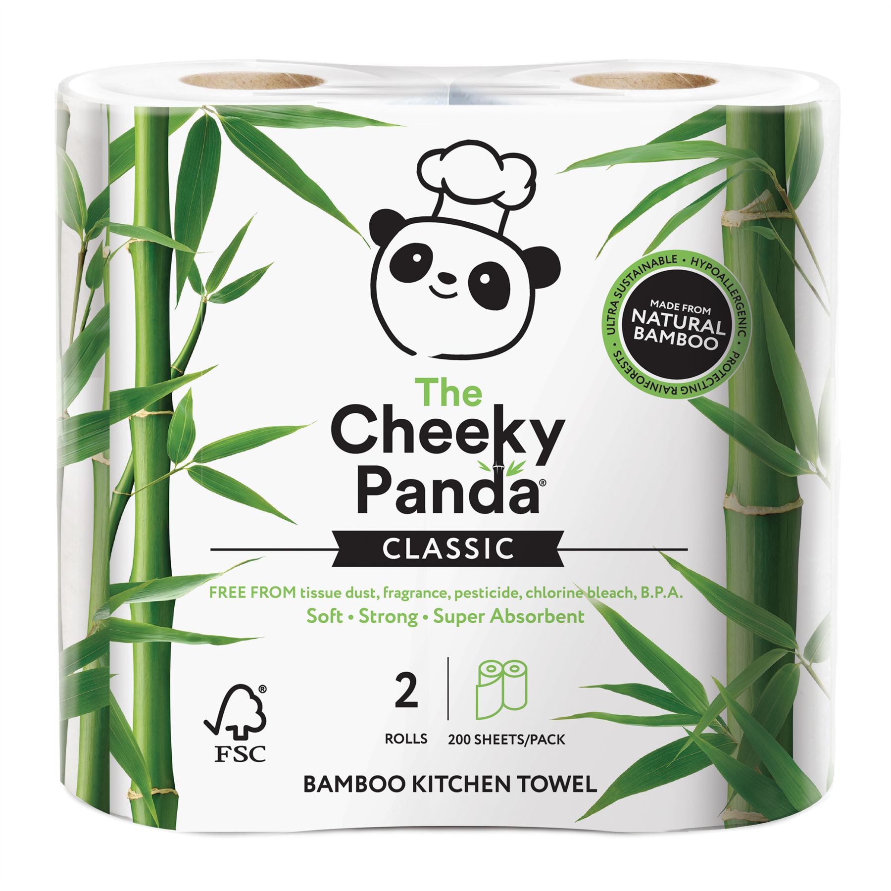 50 Count The Cheeky Panda 100 Percent Bamboo Dinner Napkin