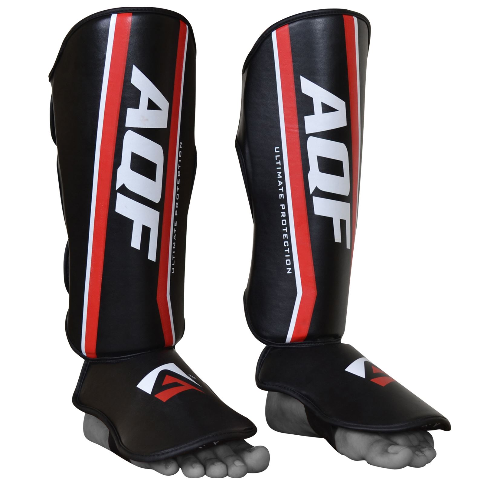 AQF MMA Shin Guards Instep Protective Leg Pads Muay Thai Gear