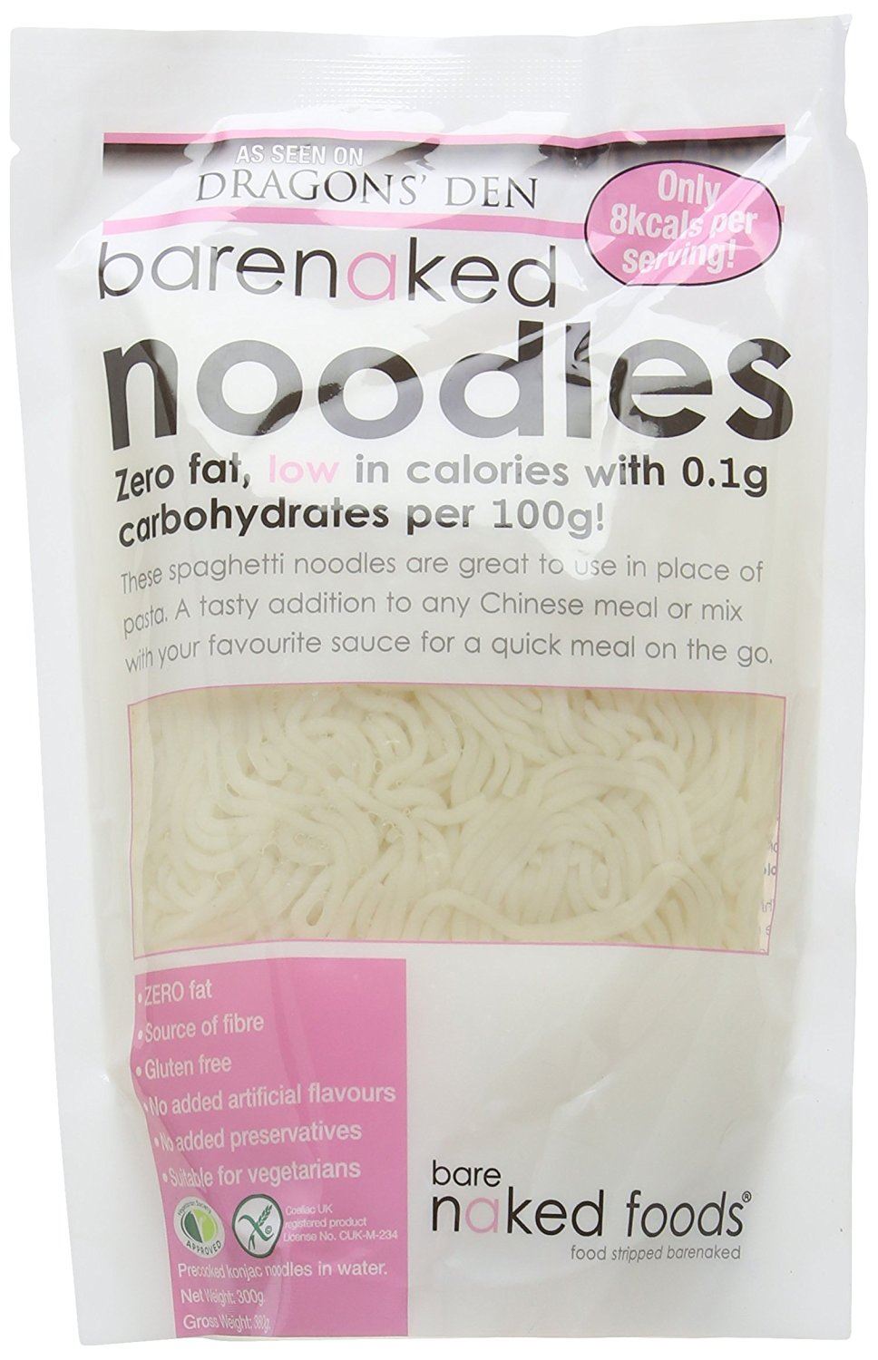 Bare Naked Noodles 380g Gluten Free Vegan Zero Fat Low in Calories eBay