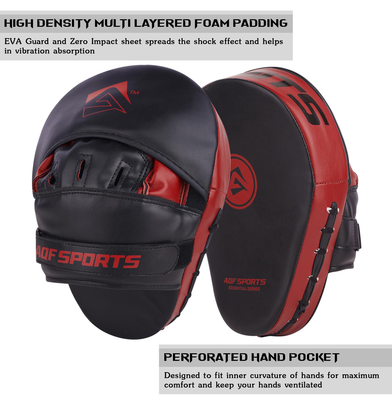 AQF Boxing Pads Hook and jab Mitts Target Punching Focus Pads for MMA