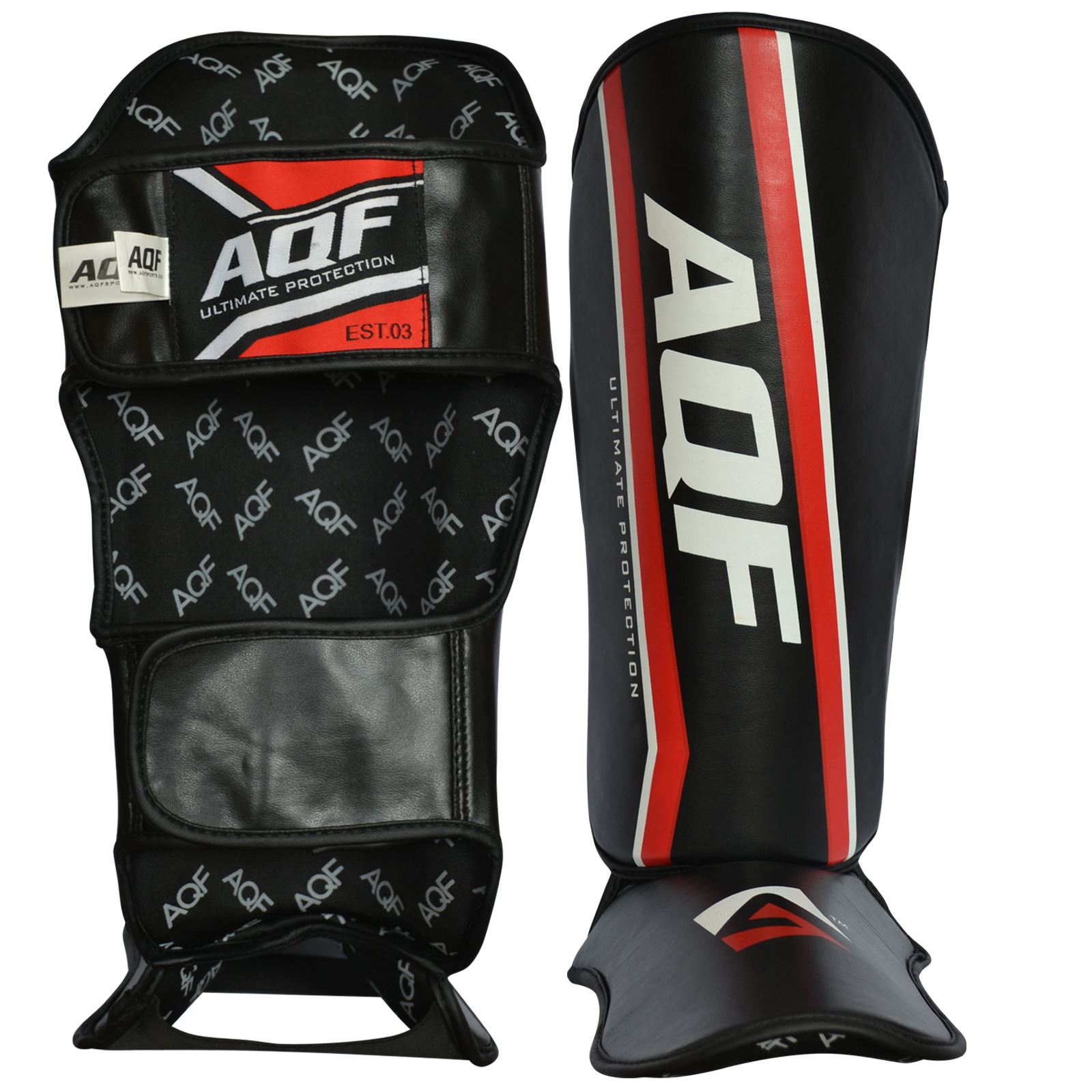 AQF MMA Shin Guards Instep Protective Leg Pads Muay Thai Gear