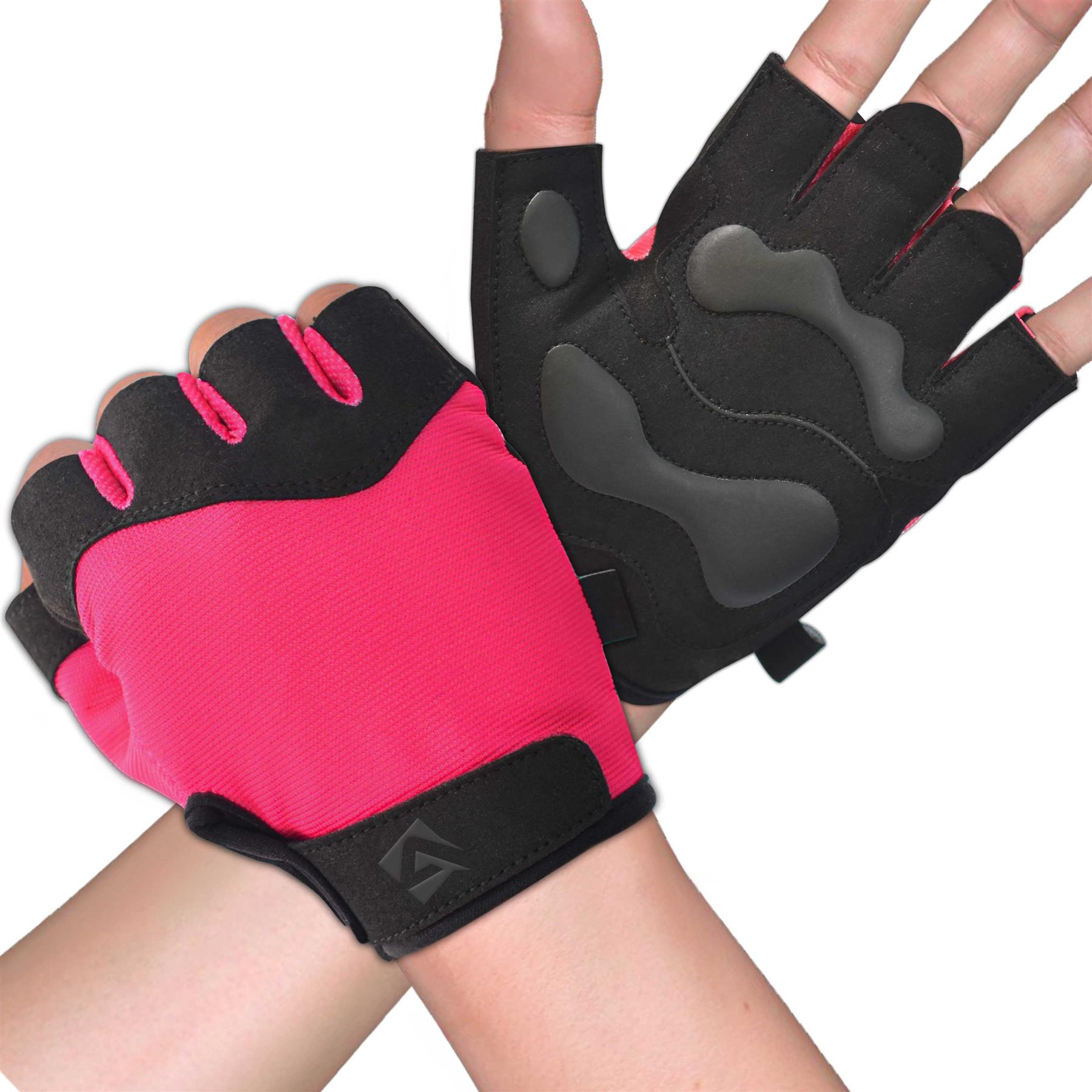 AQF Weight Lifting Gym Gloves Training Workout Fitness Gloves Padded Palm Grip - Picture 26 of 33