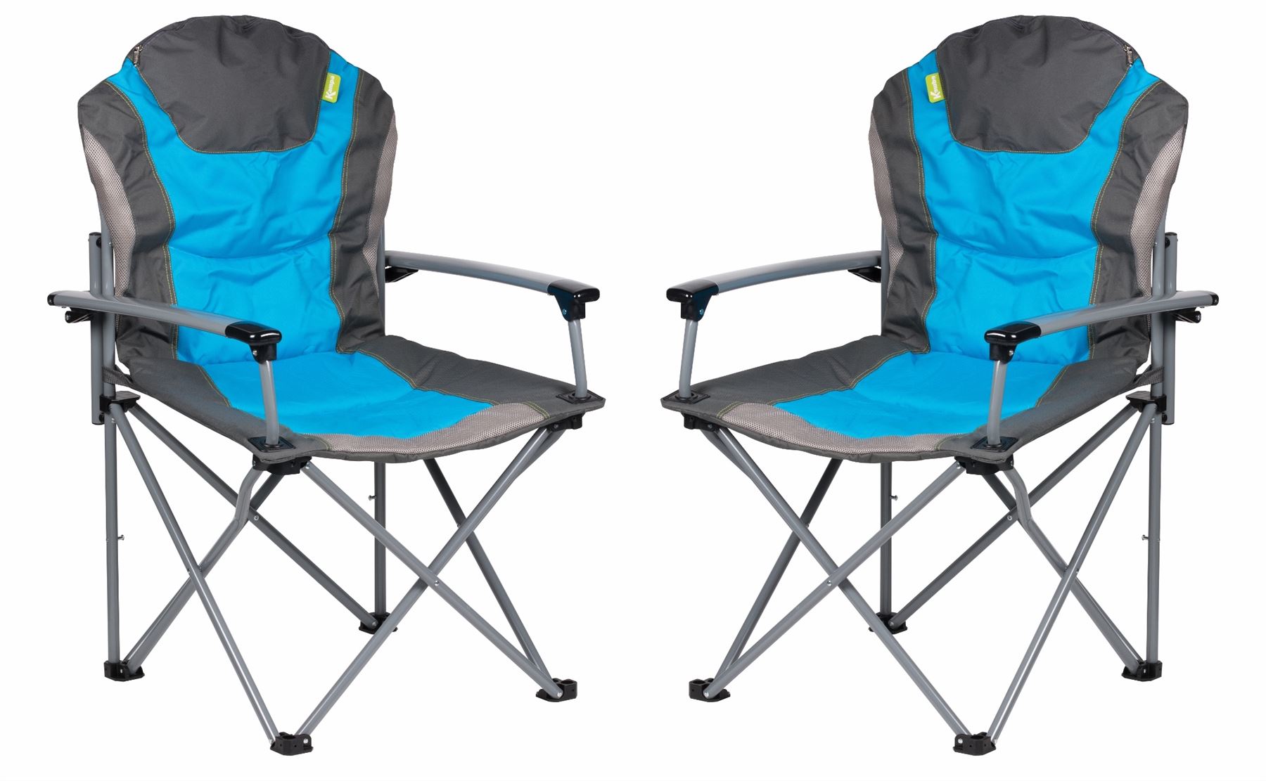 Kampa The Guv'nor Folding Camping Armchair Heavy Duty Max Load 18.9 st - Blau x2 Kampa The Guv'nor Folding Camping Armchair Heavy Duty Max Load 18.9 st - Blau x2