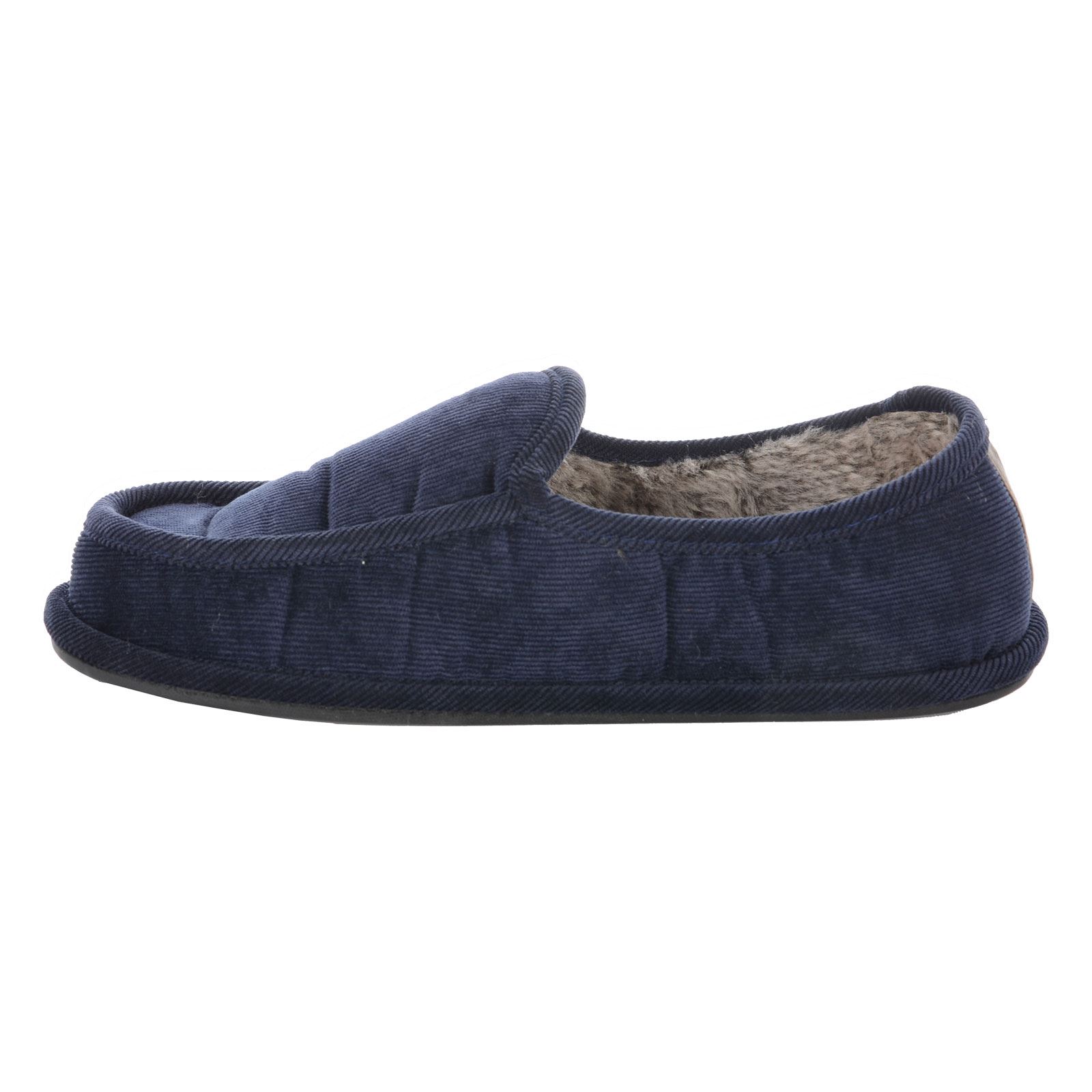 Mens Cord Velvet Full Slippers Super Comfort Soft Lining Grey Navy Black UK 7-11 - Picture 19 of 22