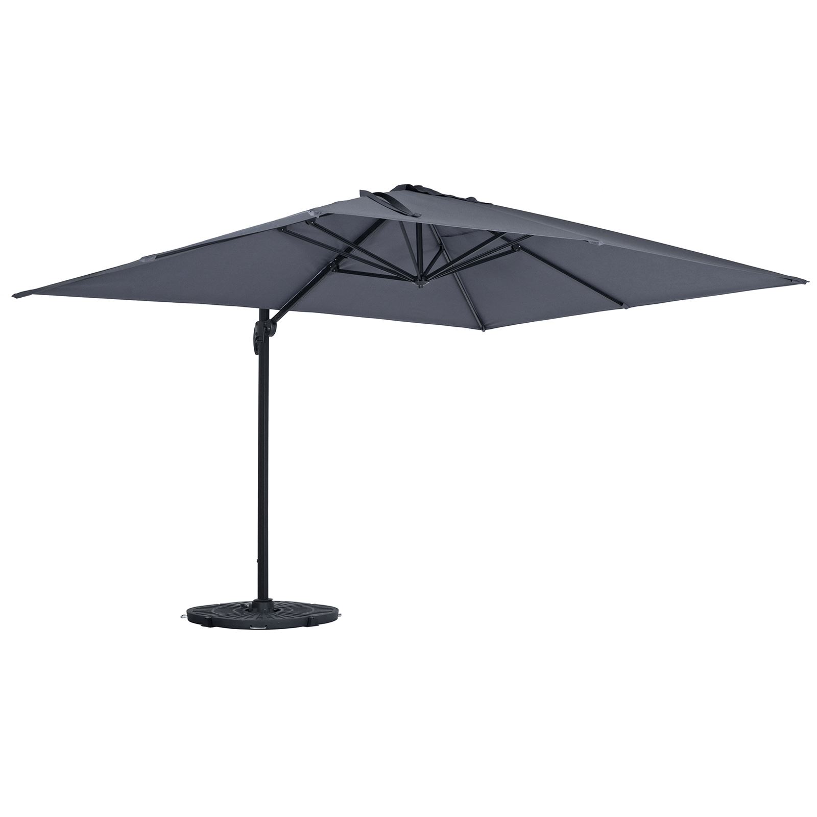 Azuma Outdoor 3x4m Giant Roma Parasol Aluminium Frame Cantilever Sun Shade UV50