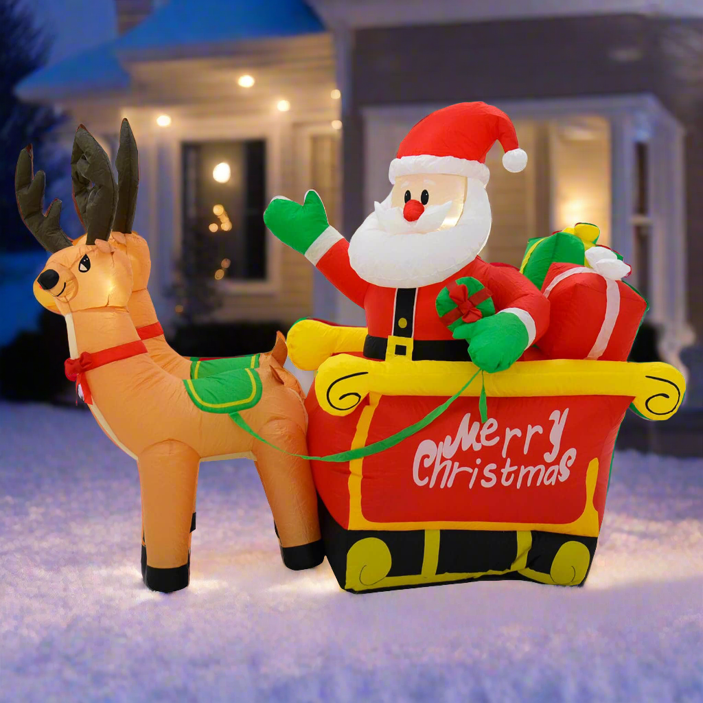 Large MrCrimbo Inflatable Outdoor Christmas Snowman/Santa Decoration 1.2-3.25m