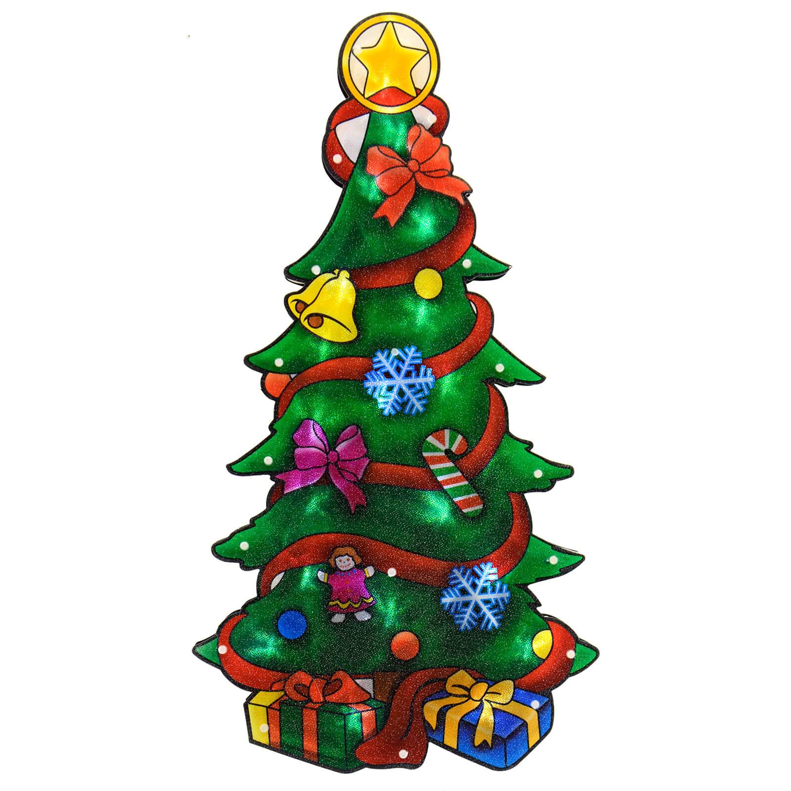 Christmas Window Light Decoration Silhouette Battery Operated LED Indoor 46cm - Picture 3 of 14