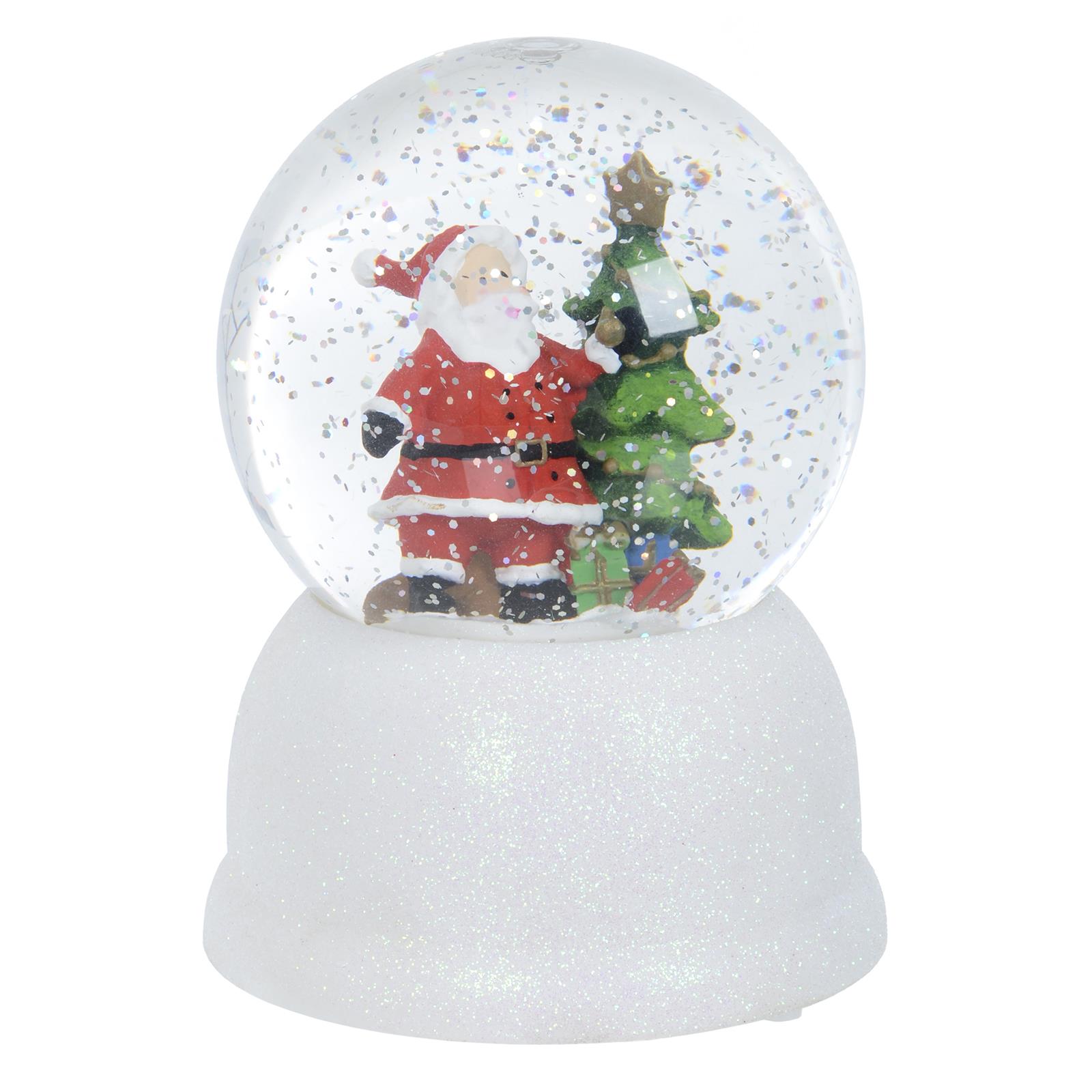 LED Water Spinner Christmas Decoration Glitter Light Up Snow Globe