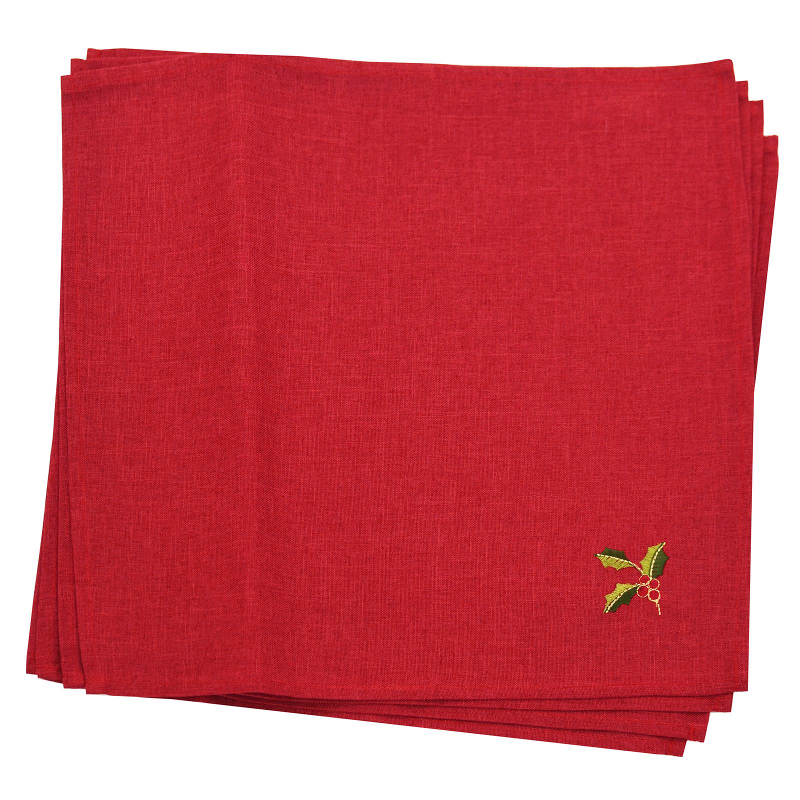 Christmas Tablecloths Napkins Fabric Luxury Embroidered Xmas Table