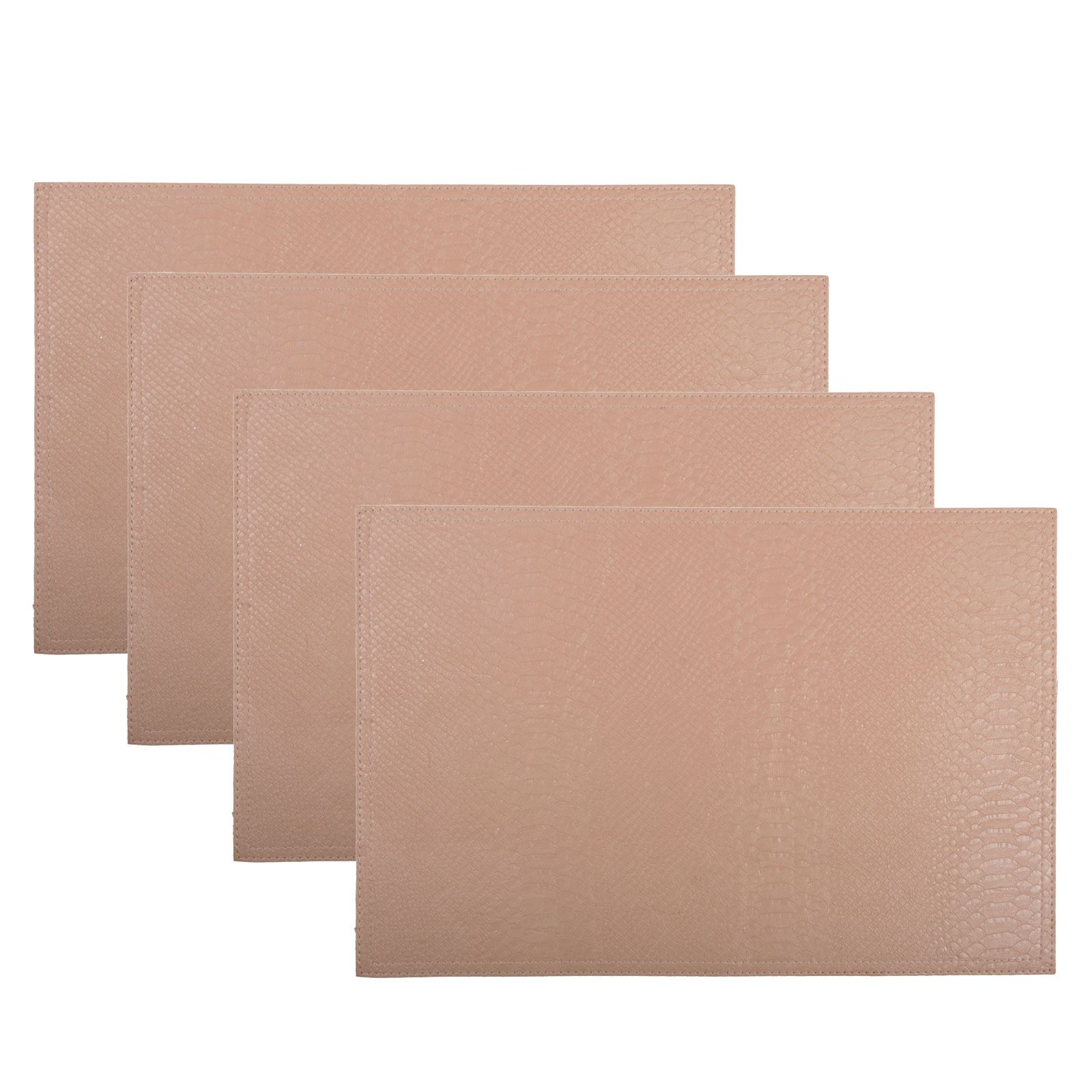 Set Of 4 Faux Leather Placemats / Coasters Dining Table Place Settings Mats - Picture 12 of 17