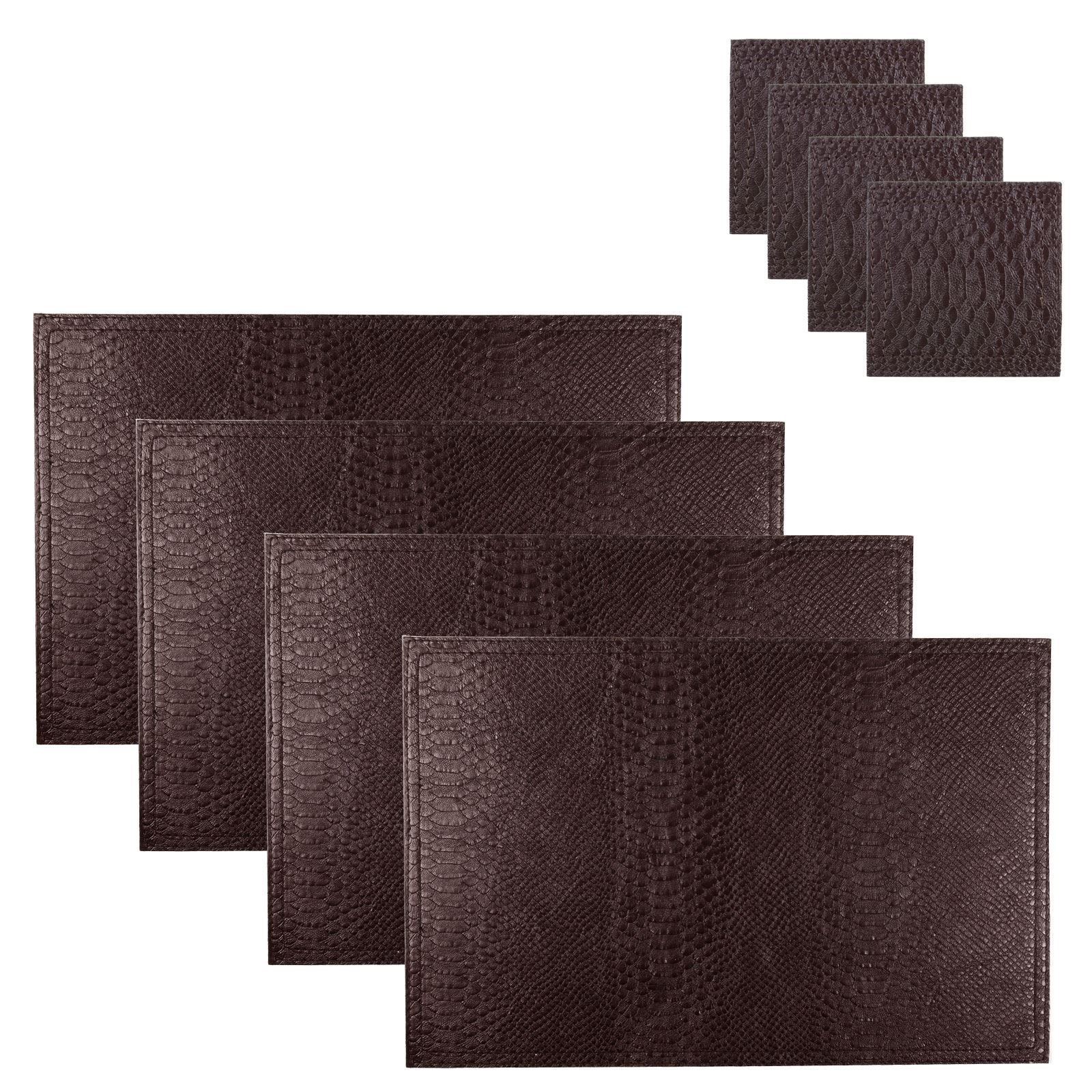 4 Coasters Placemats Set Matching Dining Tableware Dinner Protective Mats - Picture 4 of 7