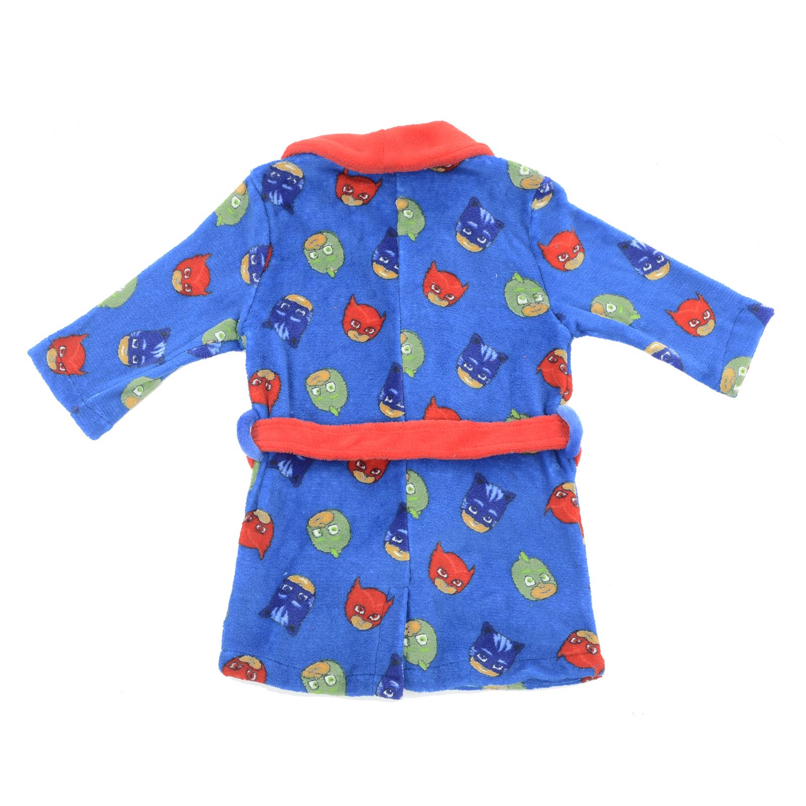 Kids PJ Masks Dressing Gown Blue Bath Robe Fleece Catboy Gekko Owlette