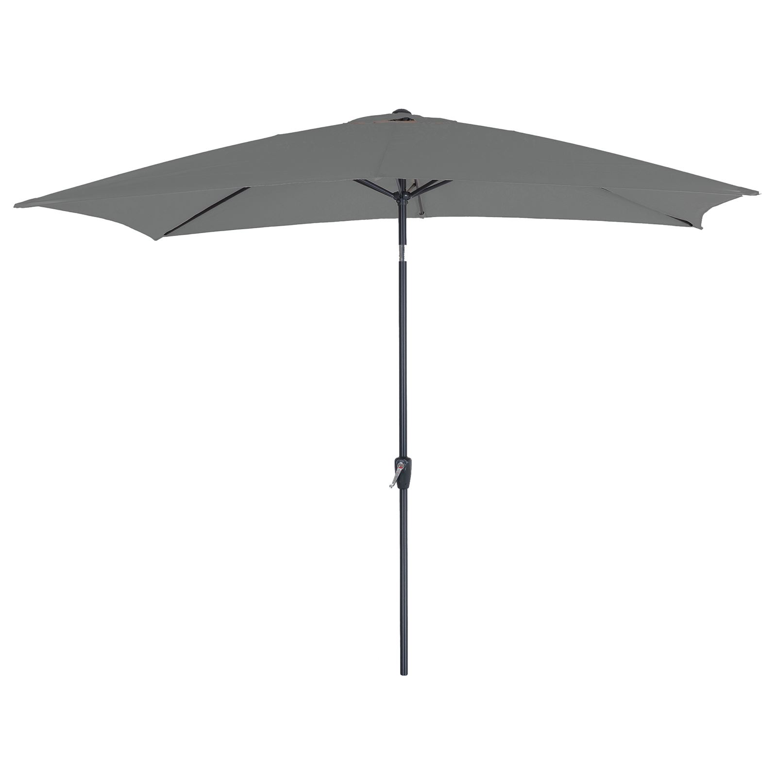 Azuma Garden Parasol 2.5M Round Black 6 Panel Crank /& Tilt Function Patio Umbrella Sun Shade With UV50 Protection Adjustable Canopy Air Vented For Stability Aluminium Pole Summer Dining Accessory
