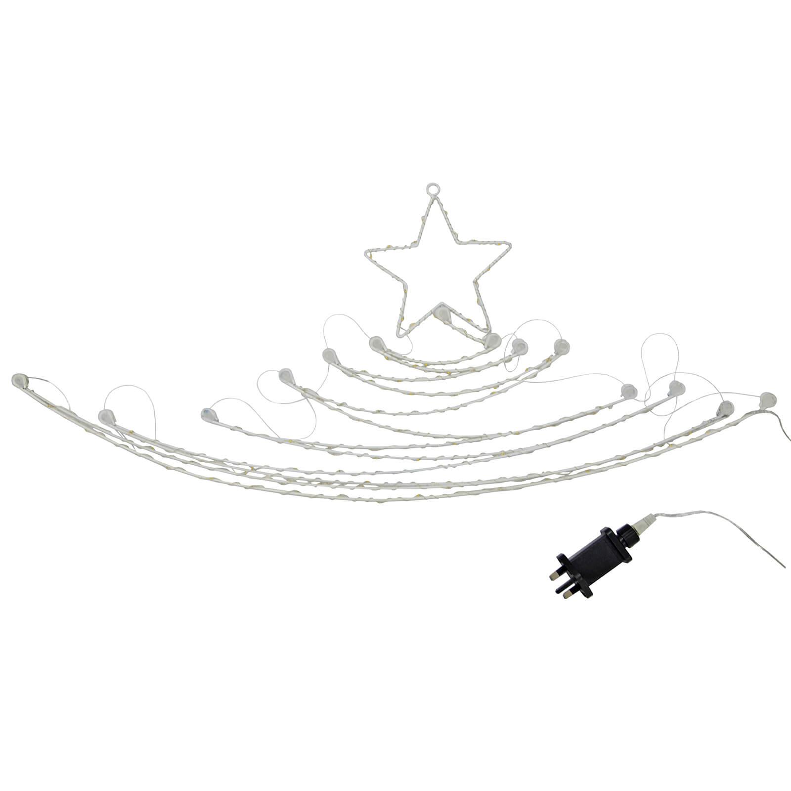 Christmas Tree Light Up Wall Hanging Decoration Folding Design 175 LEDs