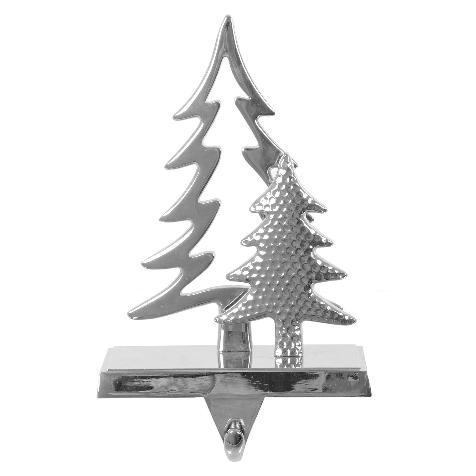 Christmas Stocking Hanger Polished Nickel Holder Hook Mantelpiece Decoration - Picture 6 of 7