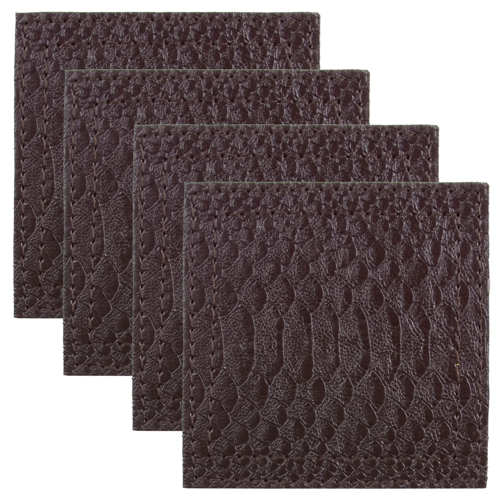 Set Of 4 Faux Leather Placemats / Coasters Dining Table Place Settings Mats - Picture 2 of 17
