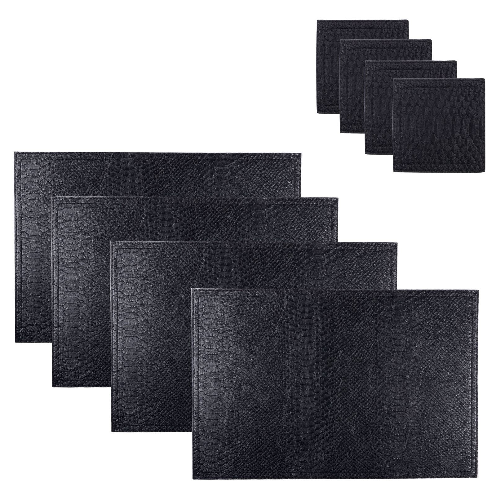 4 Coasters Placemats Set Matching Dining Tableware Dinner Protective Mats - Picture 3 of 7