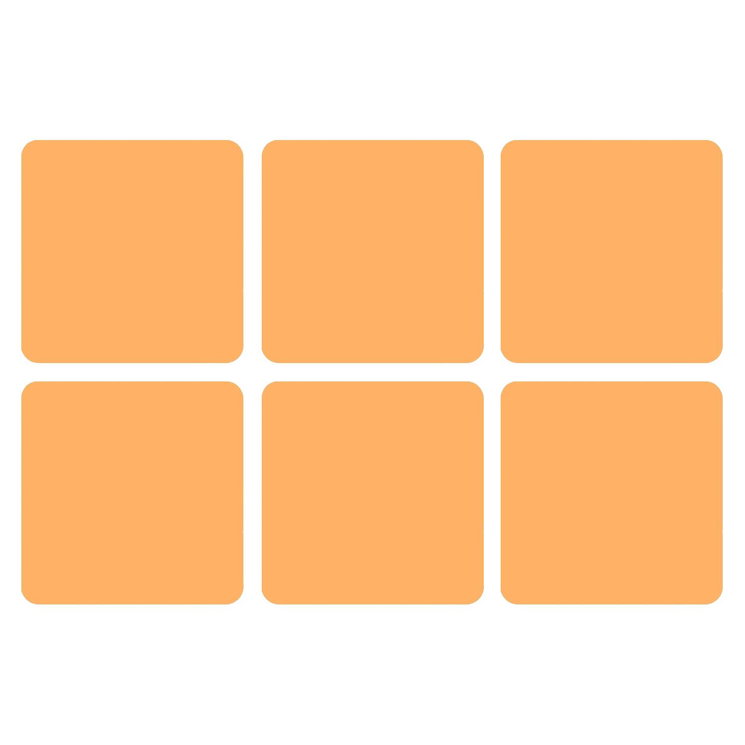 Set of 6 Coasters Cork Back Plain Patterned Square Coffee Mats Heat Resistant 4" - Picture 10 of 11