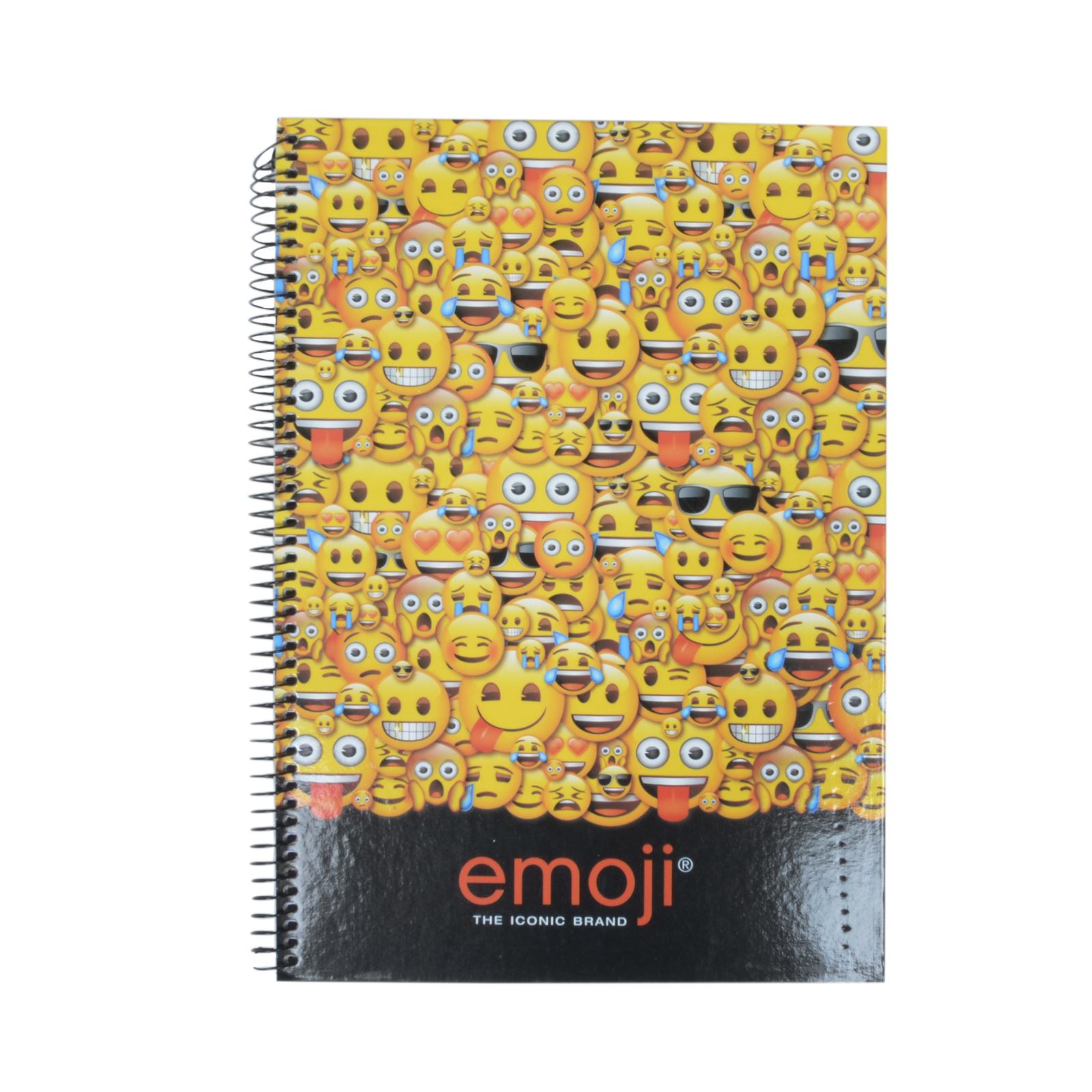 Emoji Hardback A4 Notebook With 80 Spiral Bound Lined Paper Sheets
