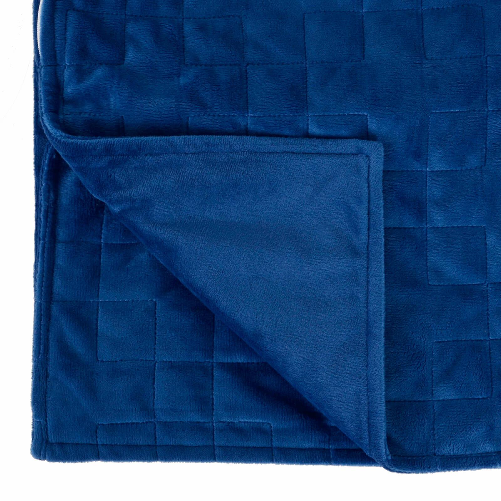 Weighted Blanket Cover Only Velvet Quilted Throw Sleep Therapy Grey