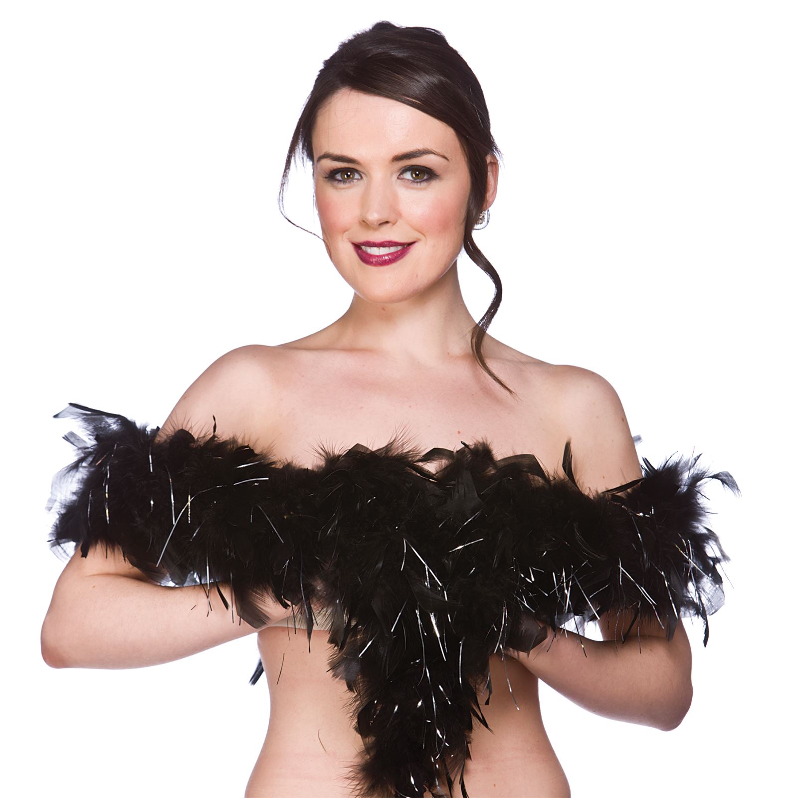 60g Feather Boa 1.7m Fancy Dress Hen Night Halloween 1920s Flapper Accessory New - Picture 4 of 14