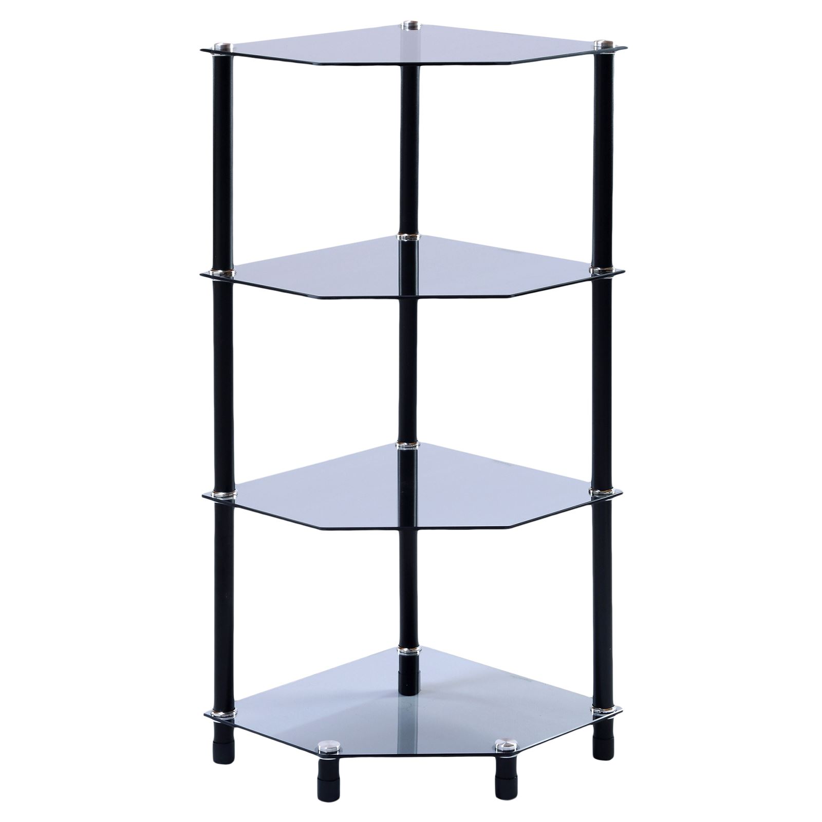 Glass Corner Shelf Shelving Unit Display Hall Lamp Glass Corner Shelf Shelving Unit Display Hall Lamp