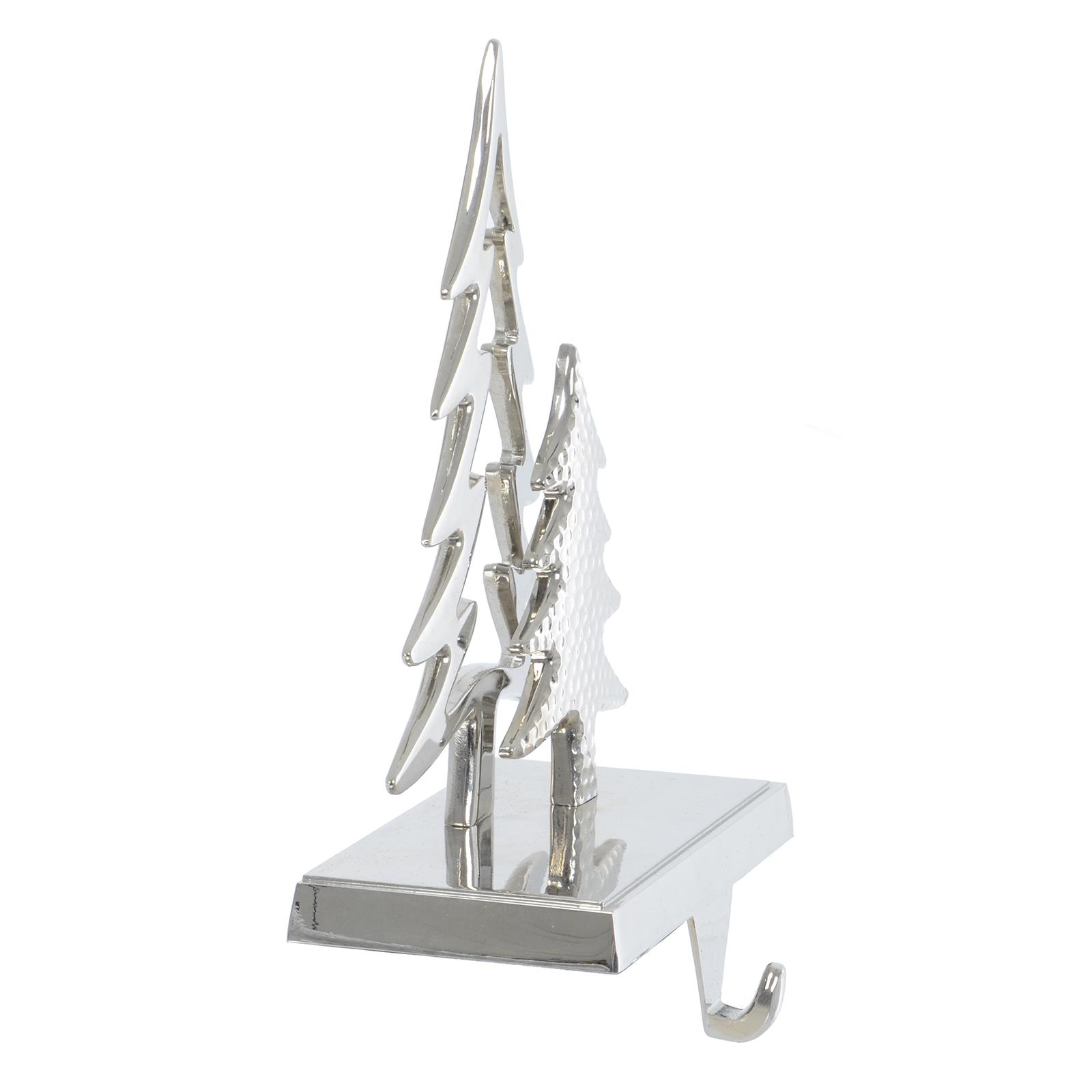Christmas Stocking Hanger Polished Nickel Holder Hook Mantelpiece Decoration - Picture 7 of 7