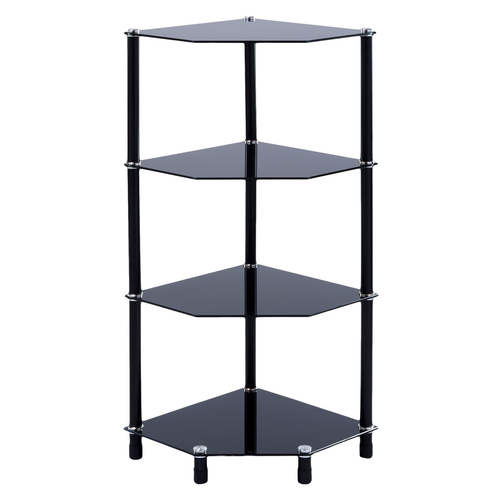 Glass Corner Shelf Shelving Unit Display Hall Lamp Glass Corner Shelf Shelving Unit Display Hall Lamp