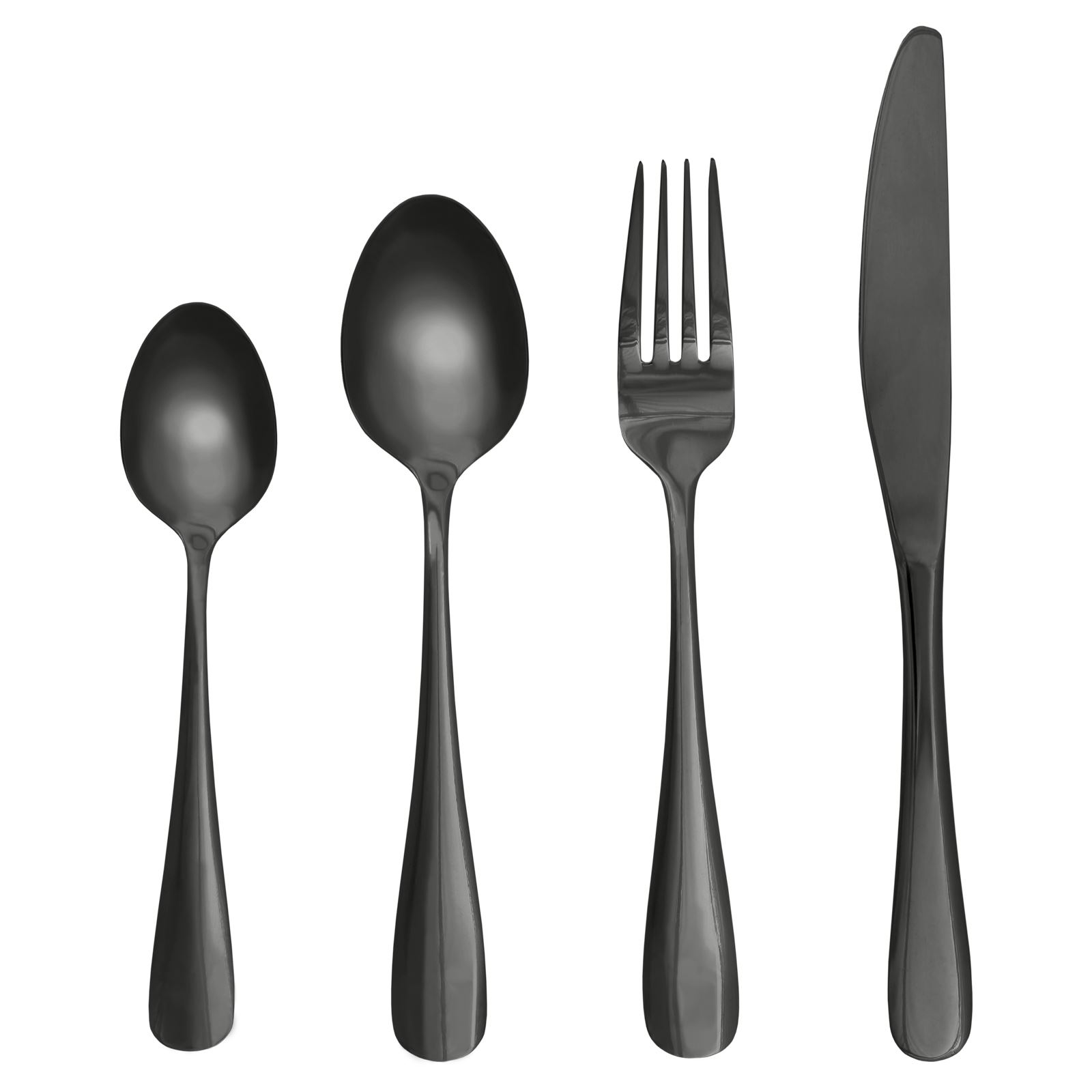 LUXURY STAINLESS STEEL Cutlery Sets 16pc 24pc Black/Copper/Silver